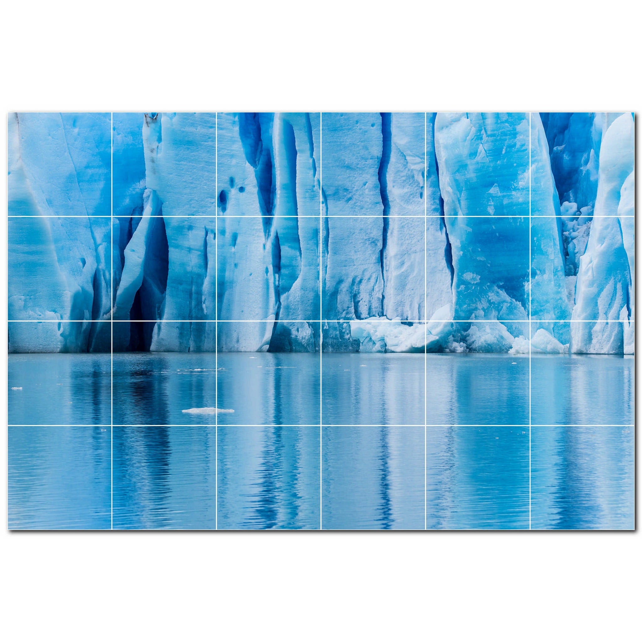 glacier ceramic tile wall mural kitchen backsplash bathroom shower p500721