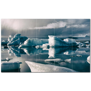 glacier ceramic tile wall mural kitchen backsplash bathroom shower p500725