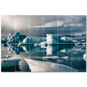 glacier ceramic tile wall mural kitchen backsplash bathroom shower p500725