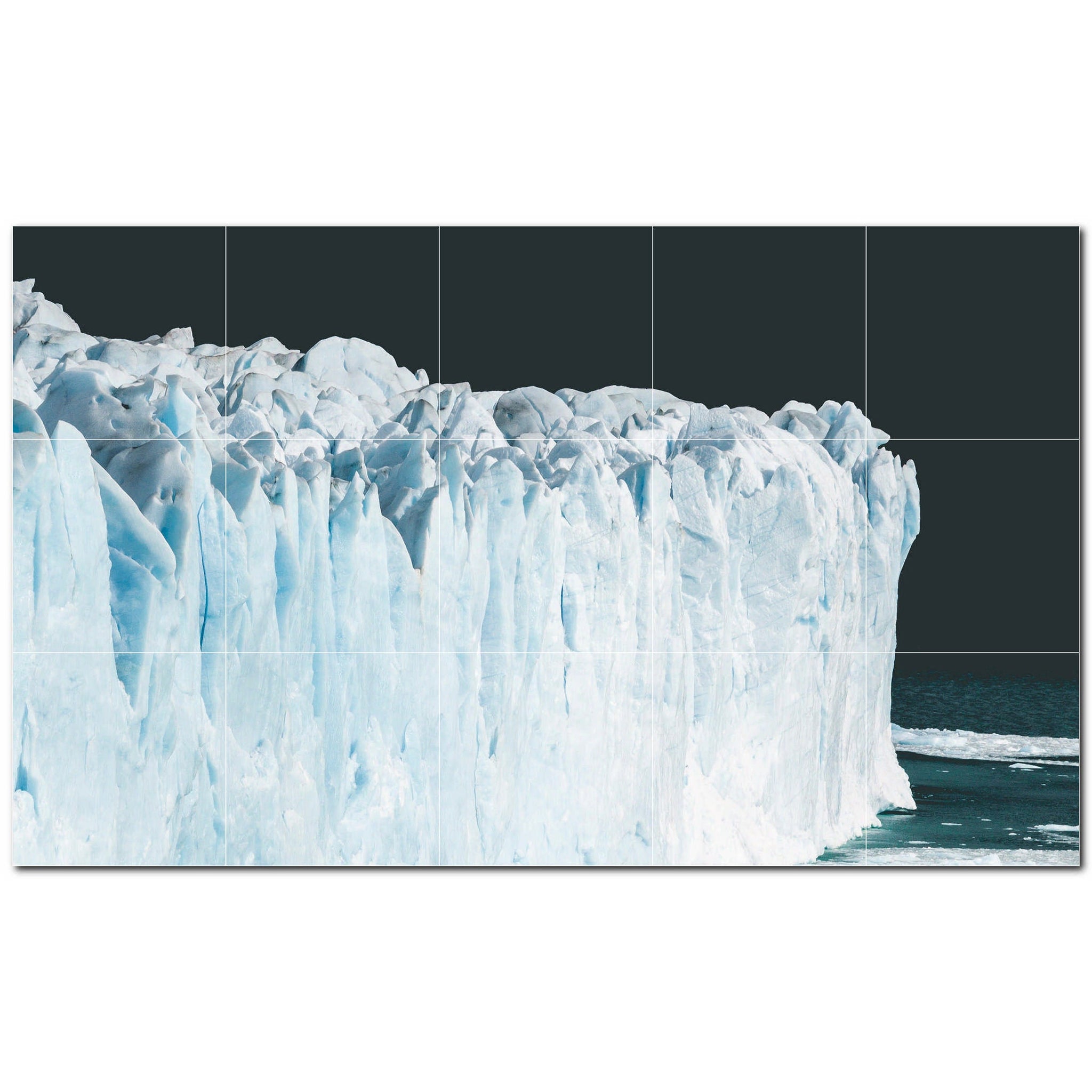 glacier ceramic tile wall mural kitchen backsplash bathroom shower p500726