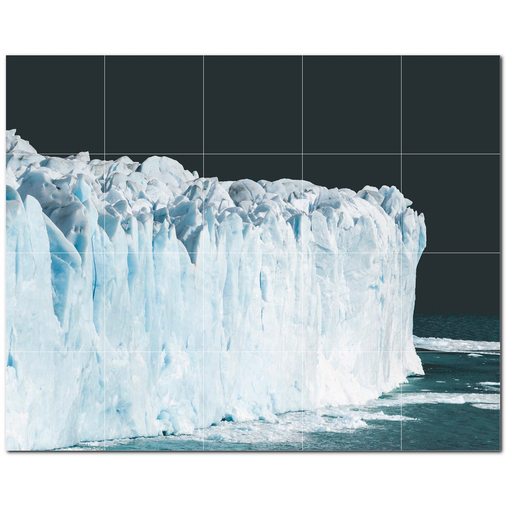 glacier ceramic tile wall mural kitchen backsplash bathroom shower p500726