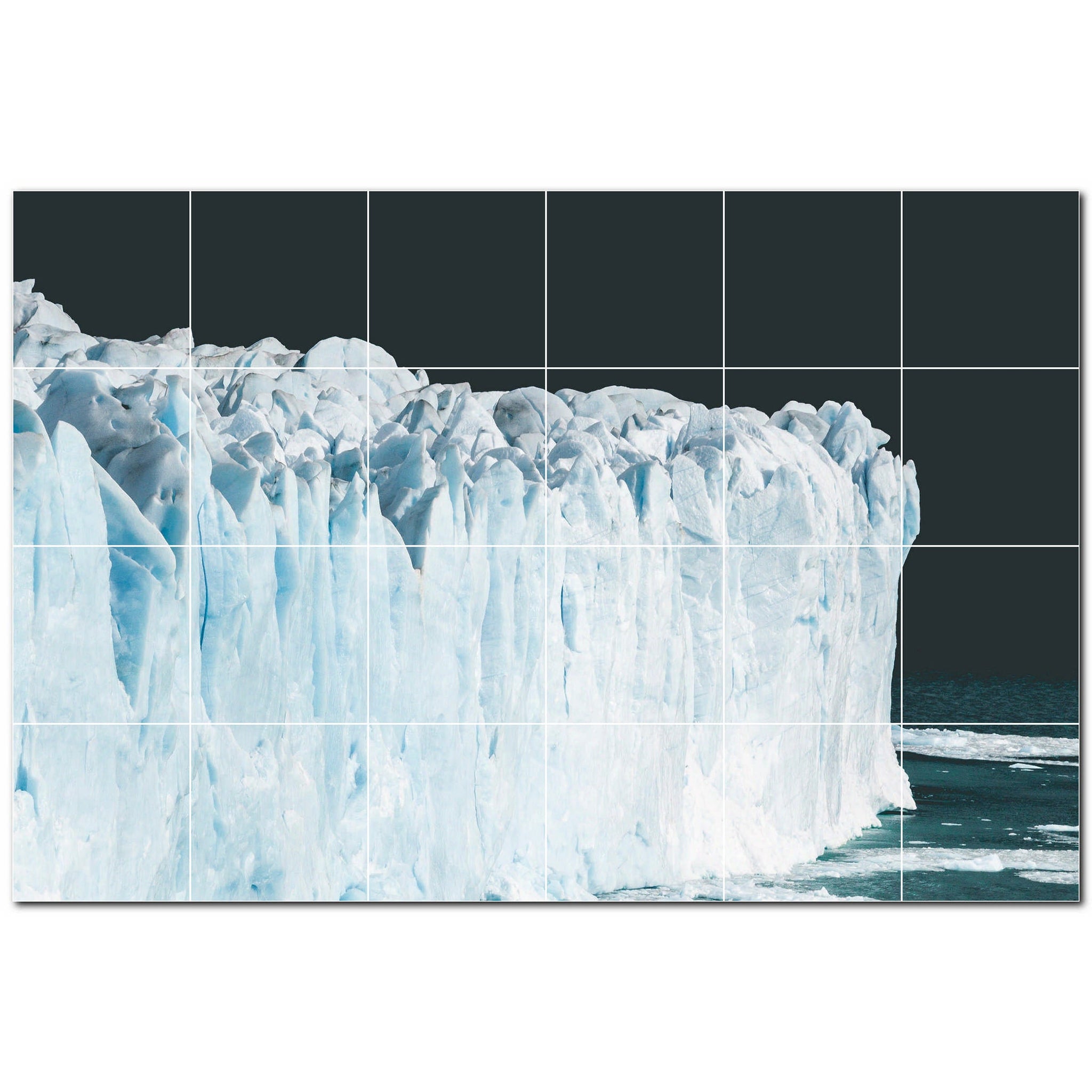 glacier ceramic tile wall mural kitchen backsplash bathroom shower p500726