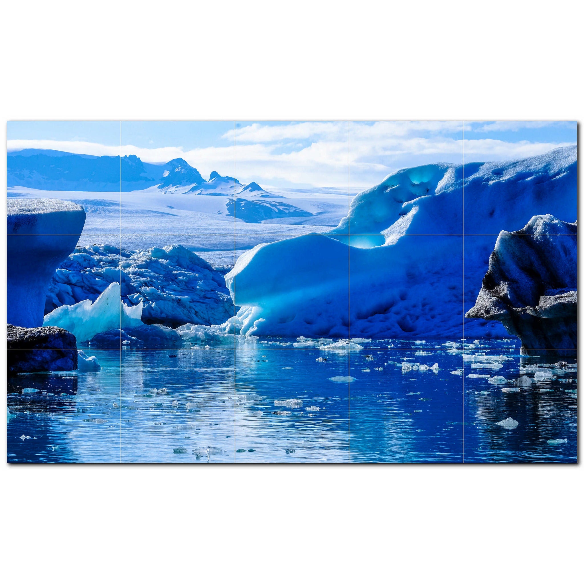 glacier ceramic tile wall mural kitchen backsplash bathroom shower p500727