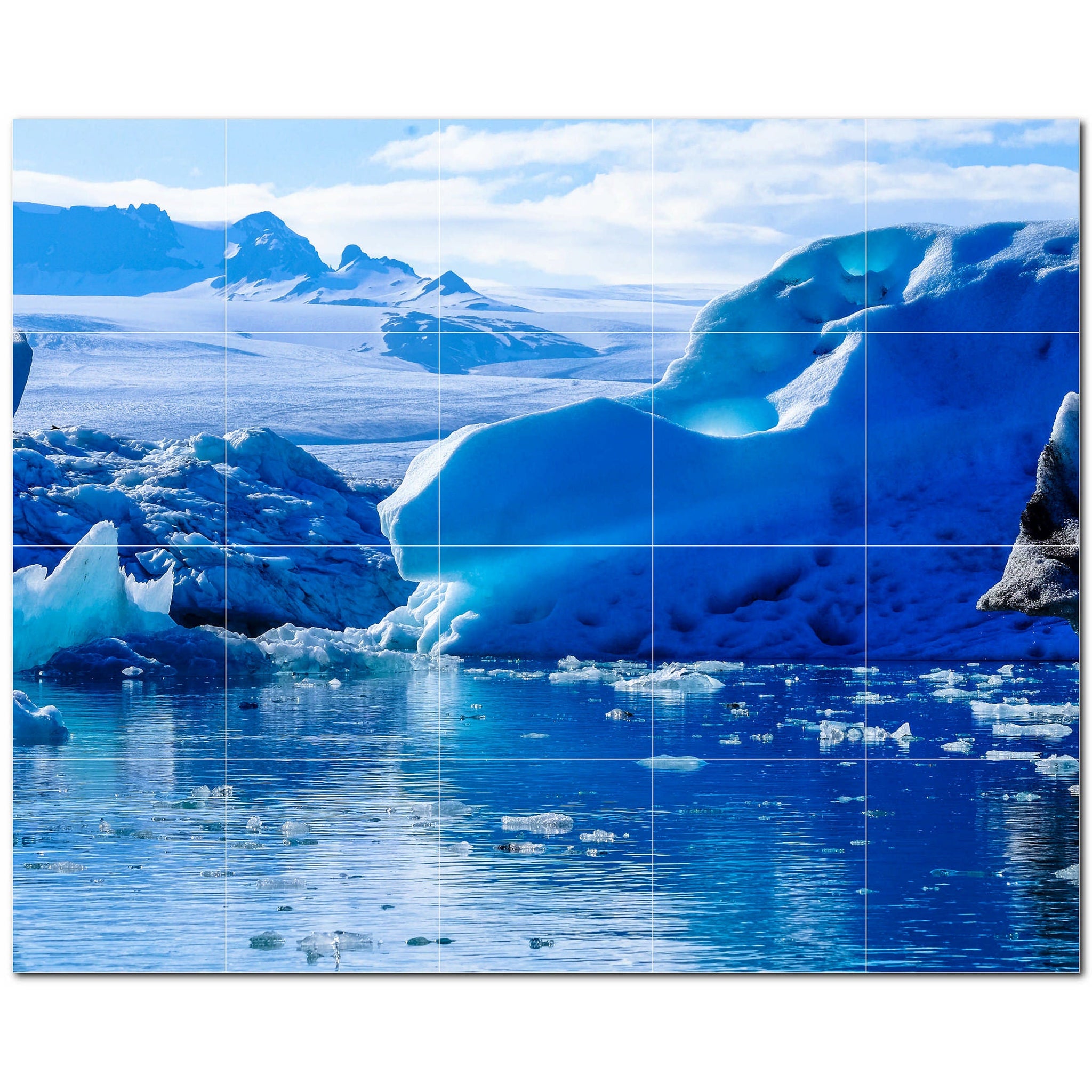 glacier ceramic tile wall mural kitchen backsplash bathroom shower p500727