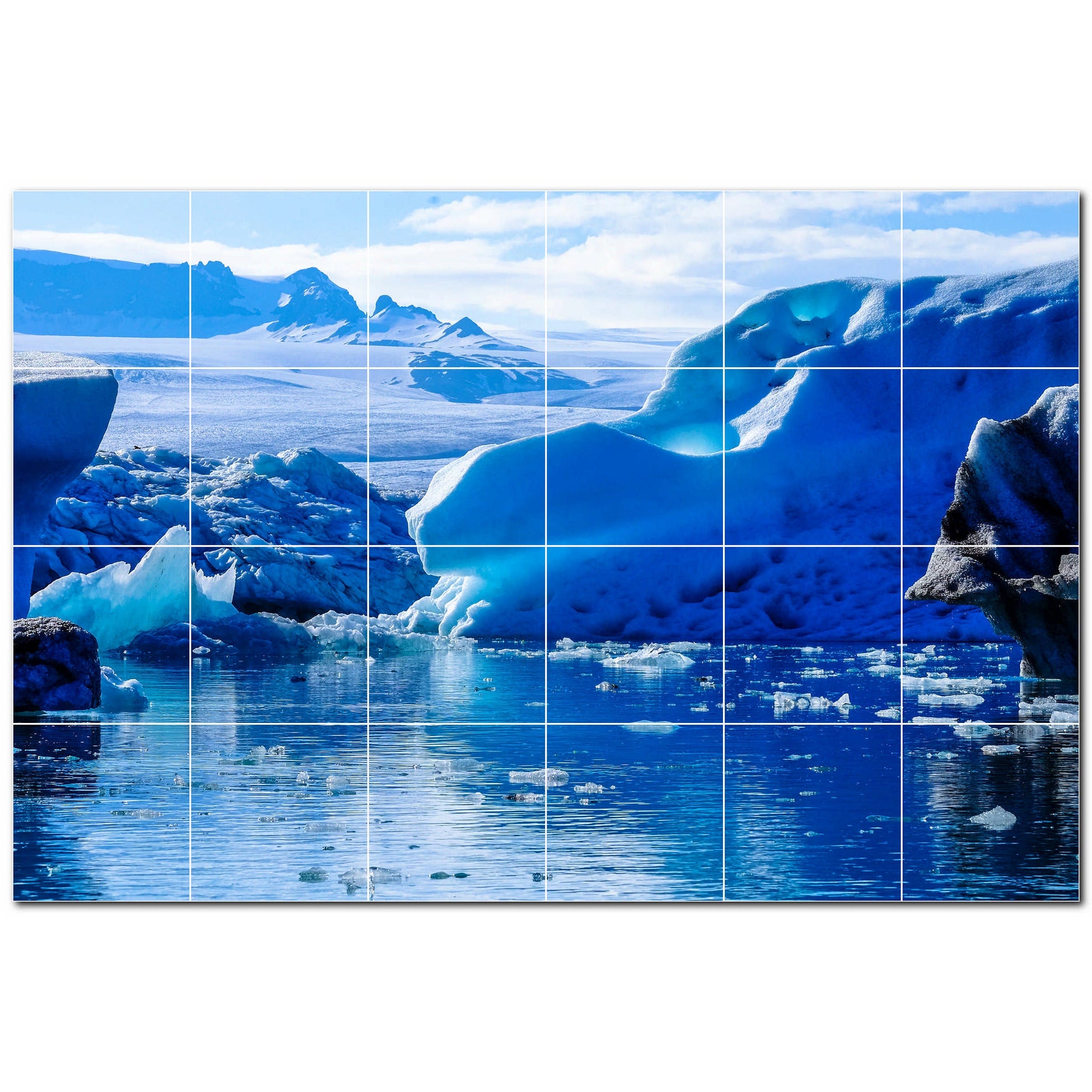 glacier ceramic tile wall mural kitchen backsplash bathroom shower p500727