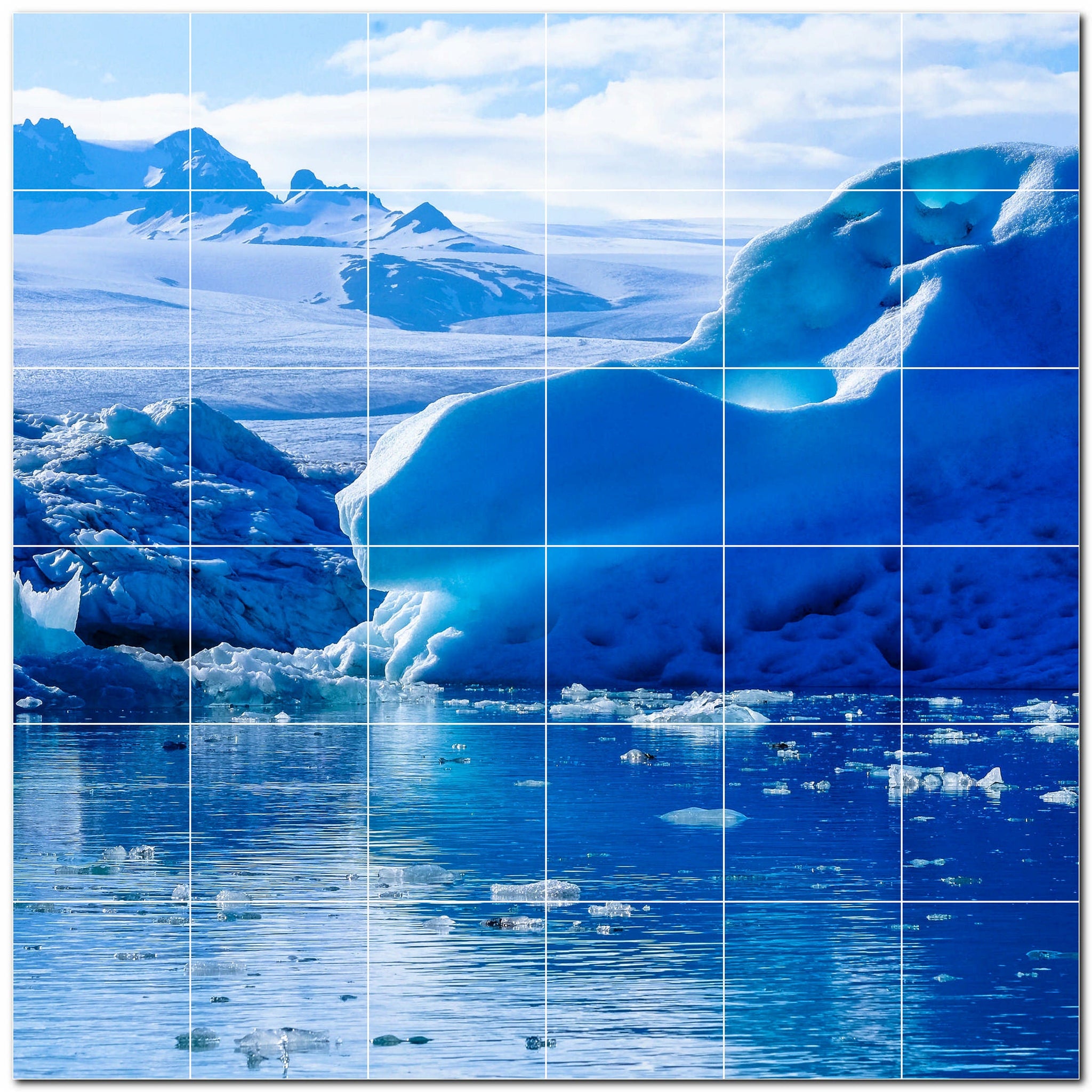 glacier ceramic tile wall mural kitchen backsplash bathroom shower p500727