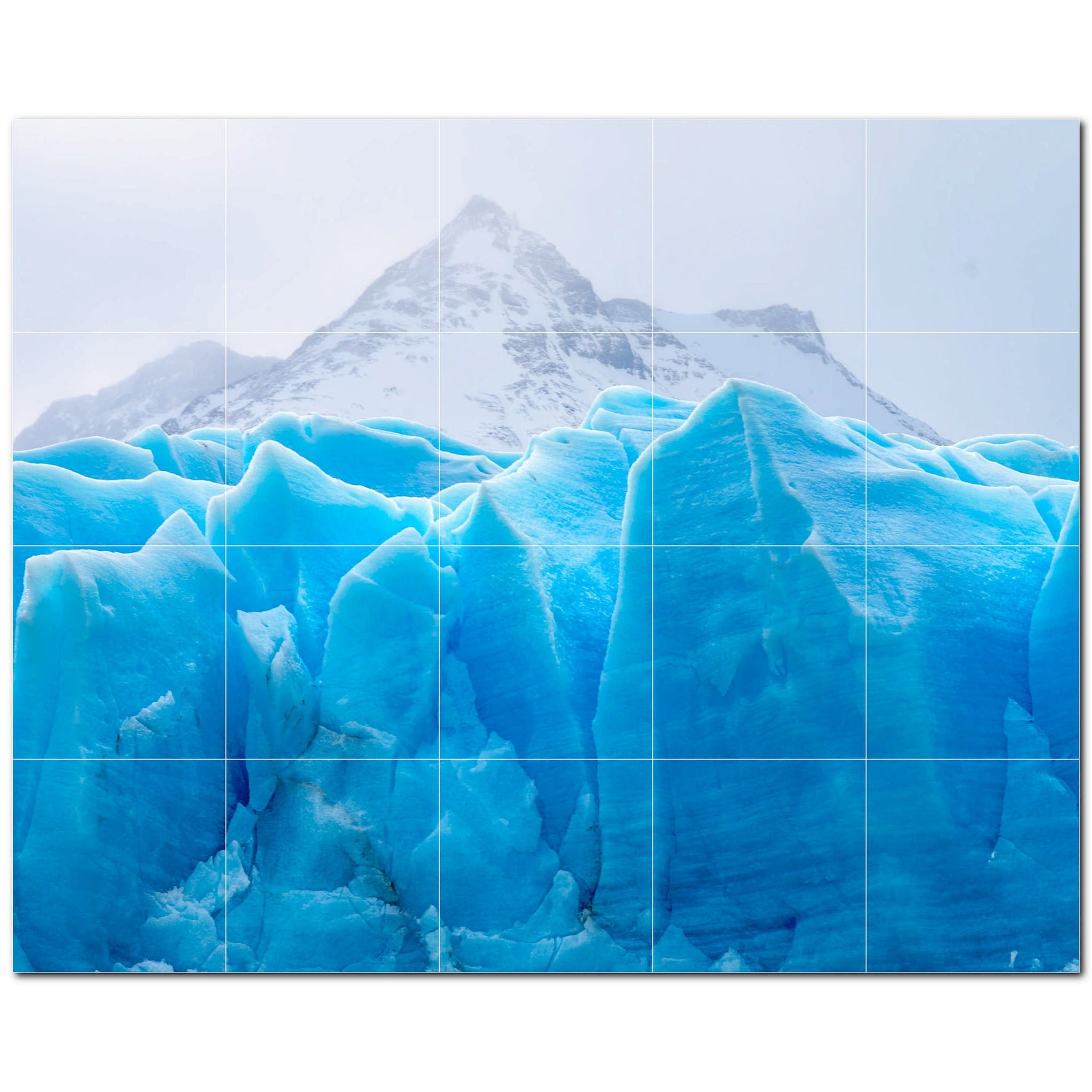 glacier ceramic tile wall mural kitchen backsplash bathroom shower p500732