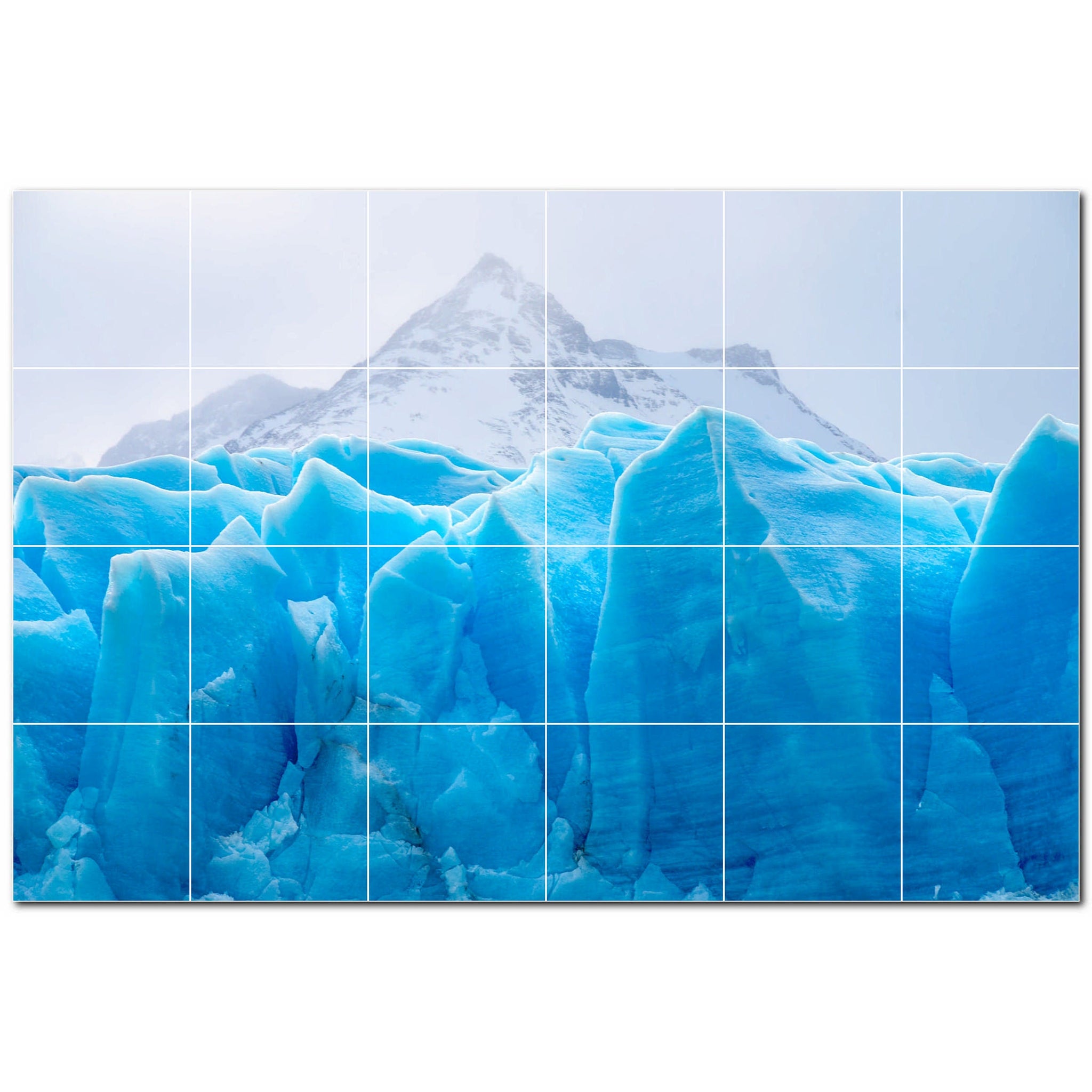 glacier ceramic tile wall mural kitchen backsplash bathroom shower p500732