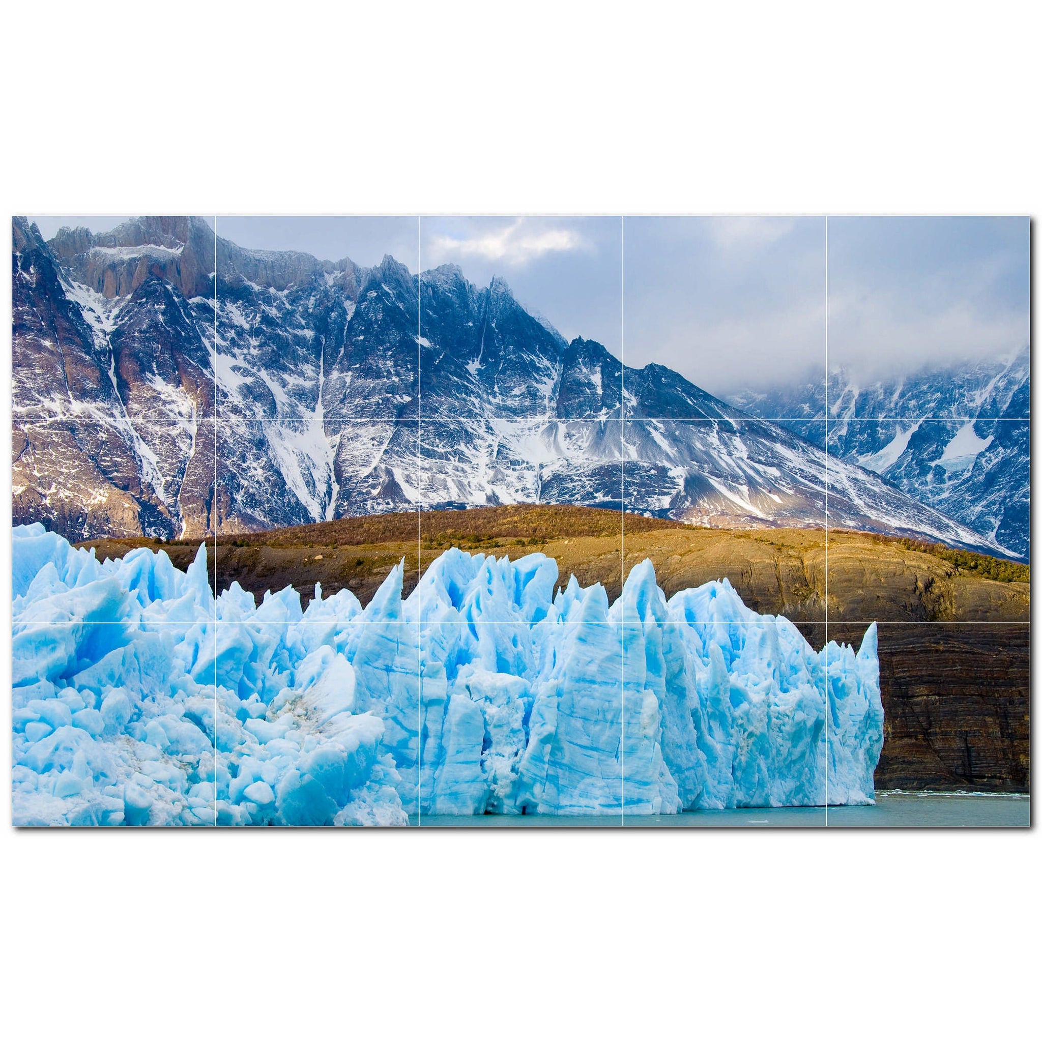 glacier ceramic tile wall mural kitchen backsplash bathroom shower p500734