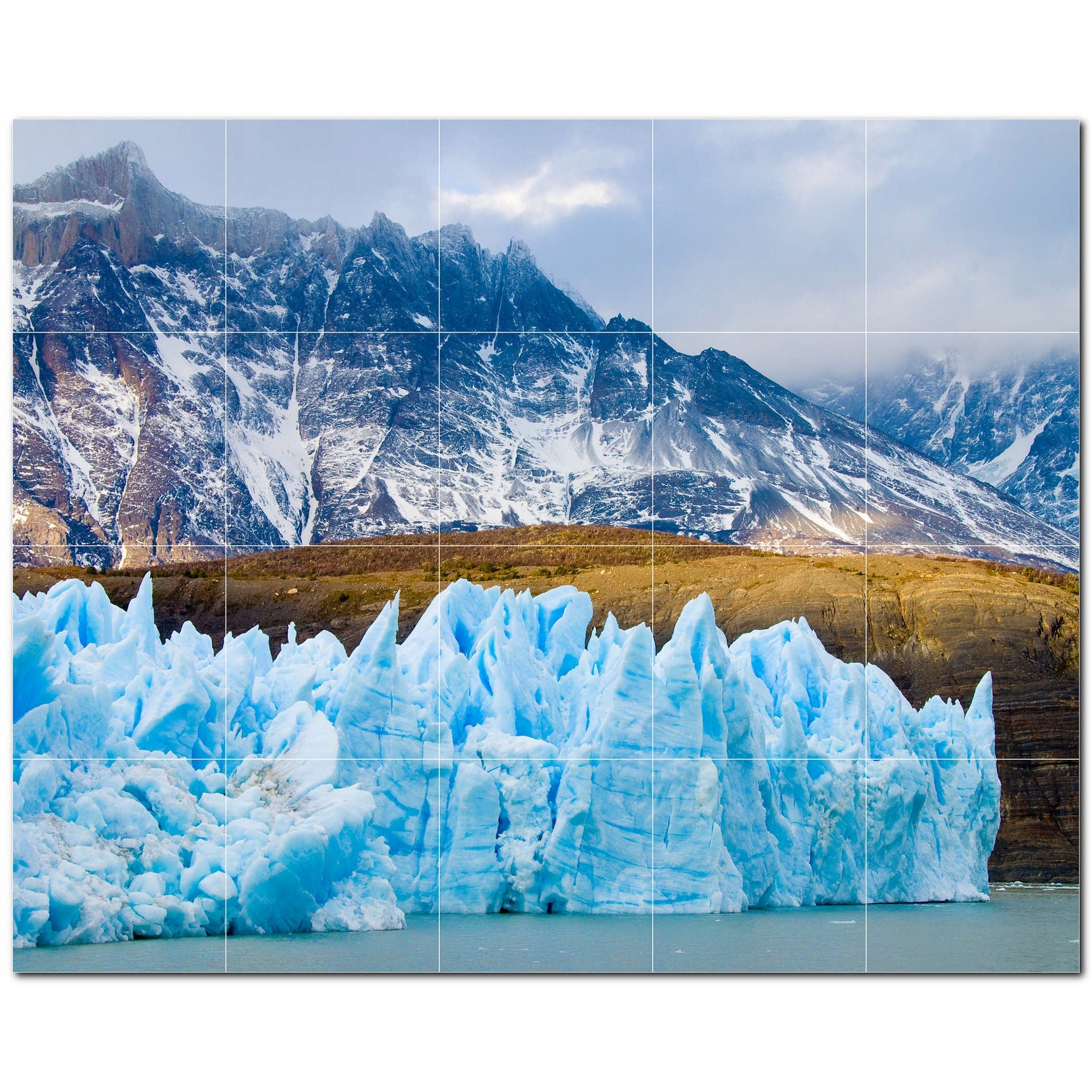 glacier ceramic tile wall mural kitchen backsplash bathroom shower p500734