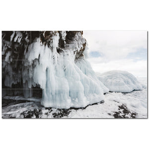 glacier ceramic tile wall mural kitchen backsplash bathroom shower p500735