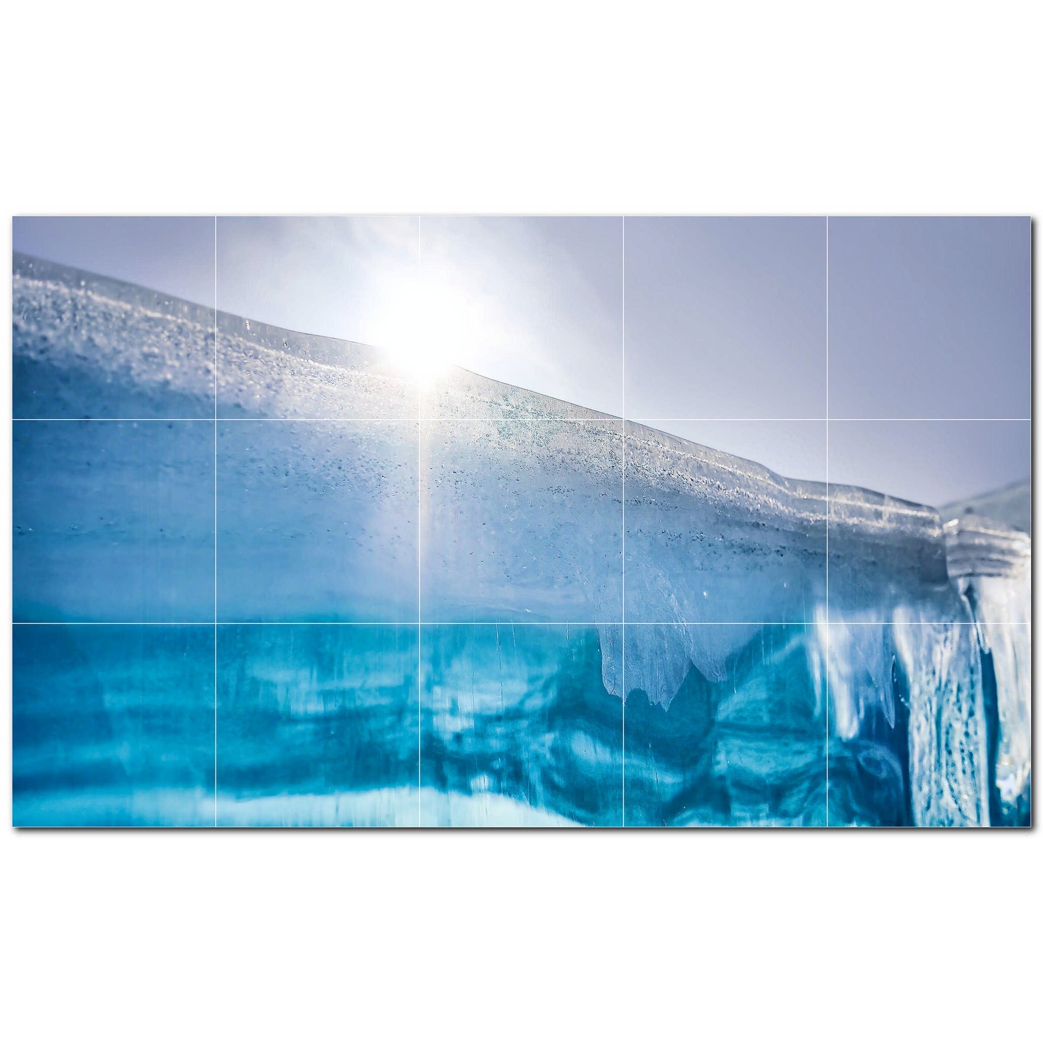 glacier ceramic tile wall mural kitchen backsplash bathroom shower p500736