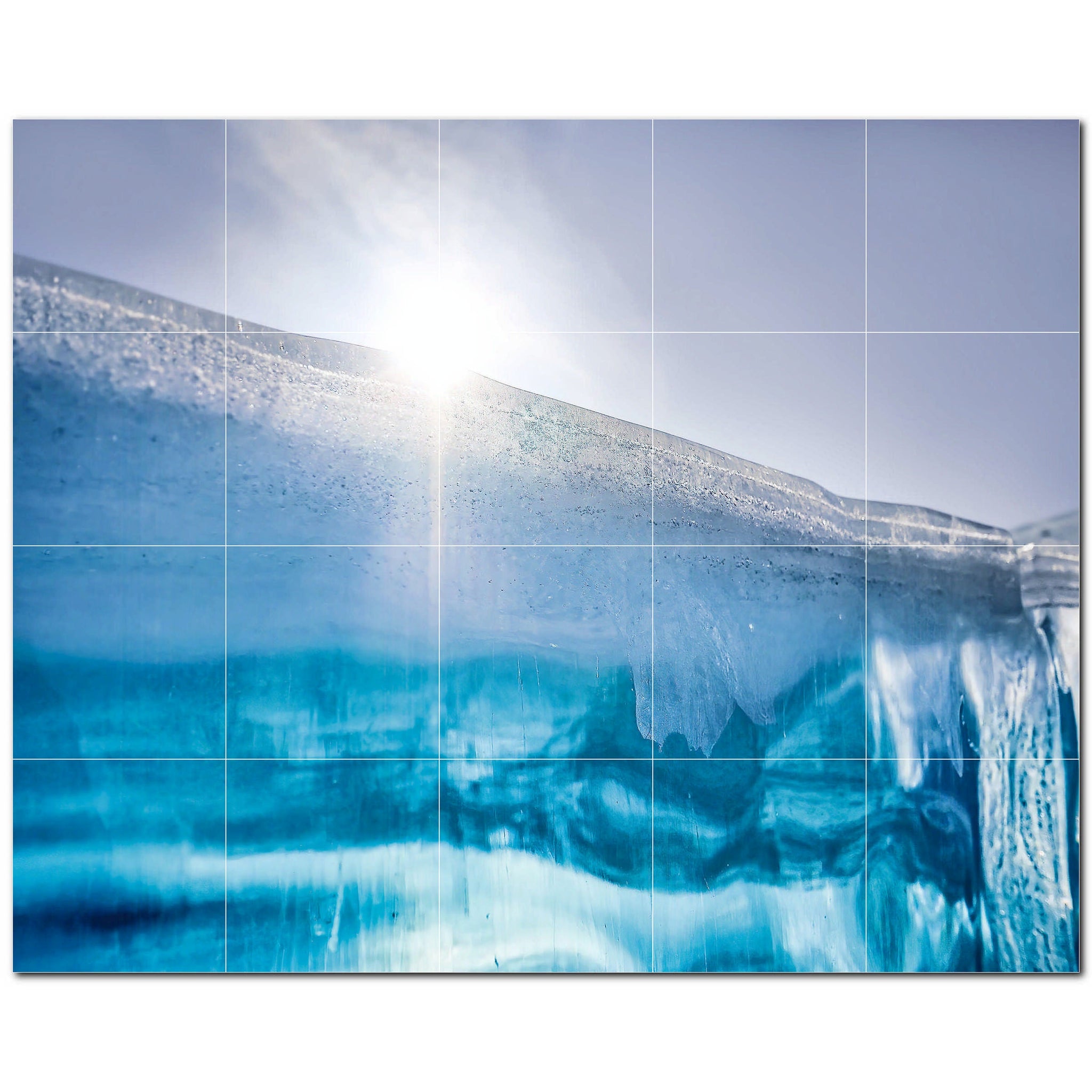 glacier ceramic tile wall mural kitchen backsplash bathroom shower p500736