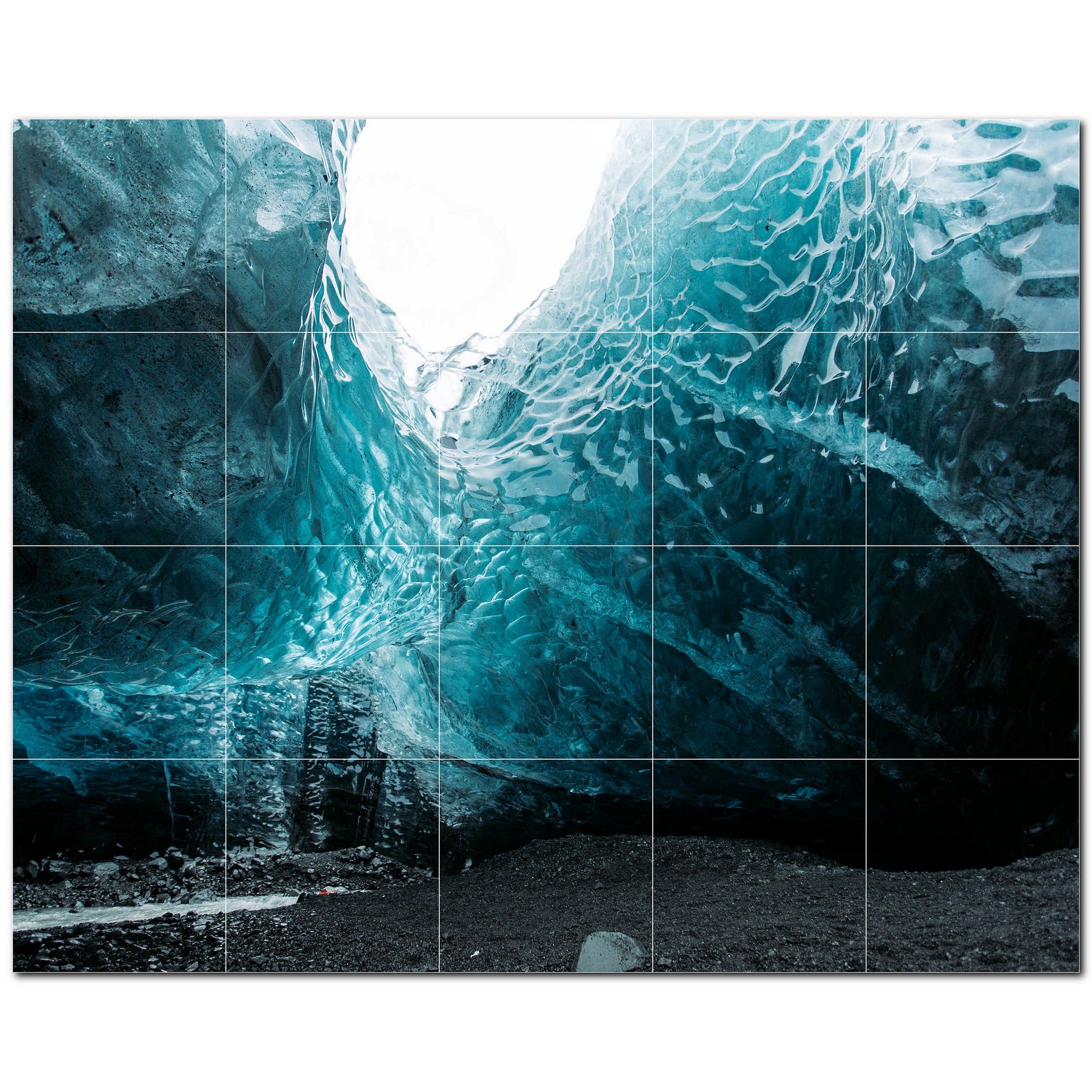 glacier ceramic tile wall mural kitchen backsplash bathroom shower p500737