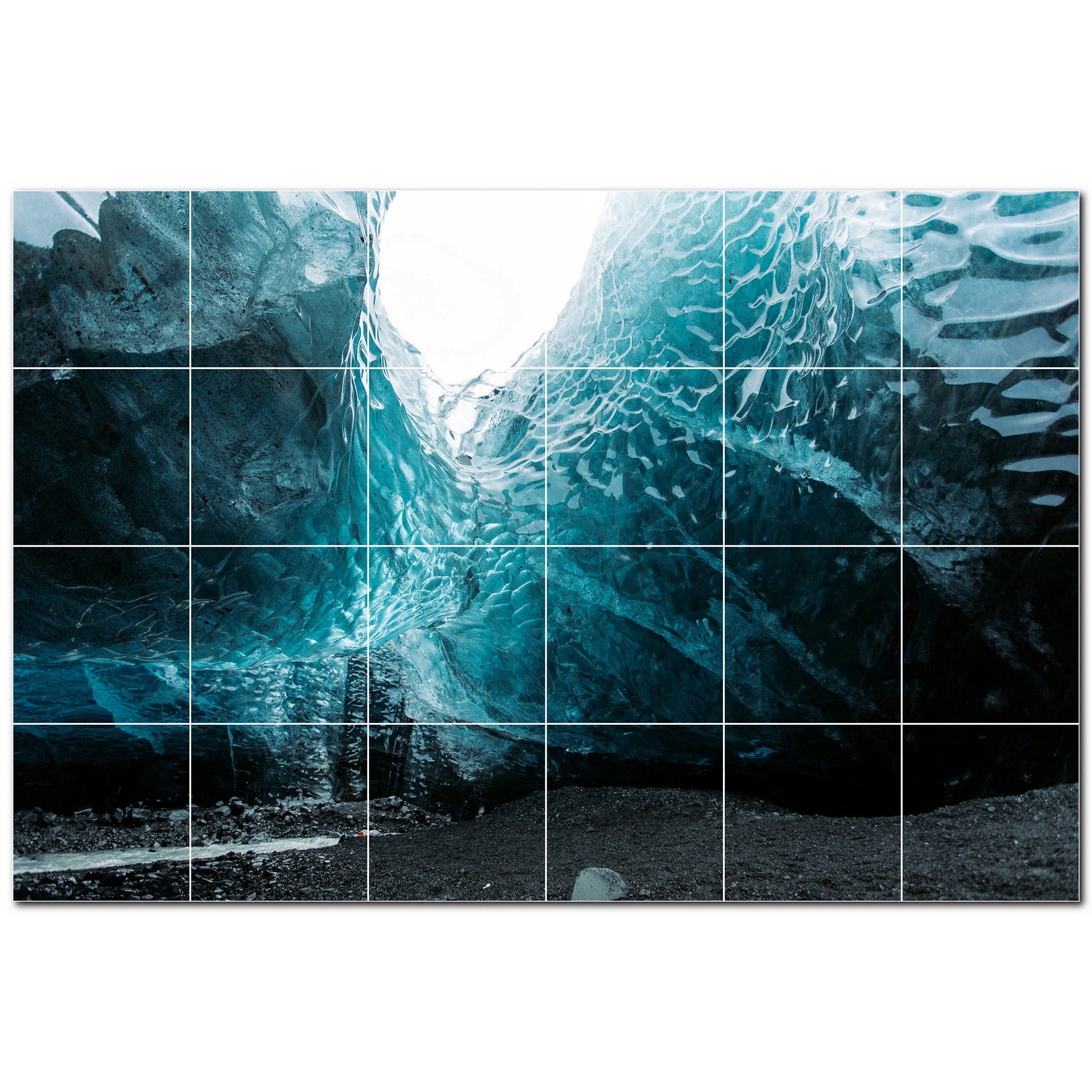 glacier ceramic tile wall mural kitchen backsplash bathroom shower p500737