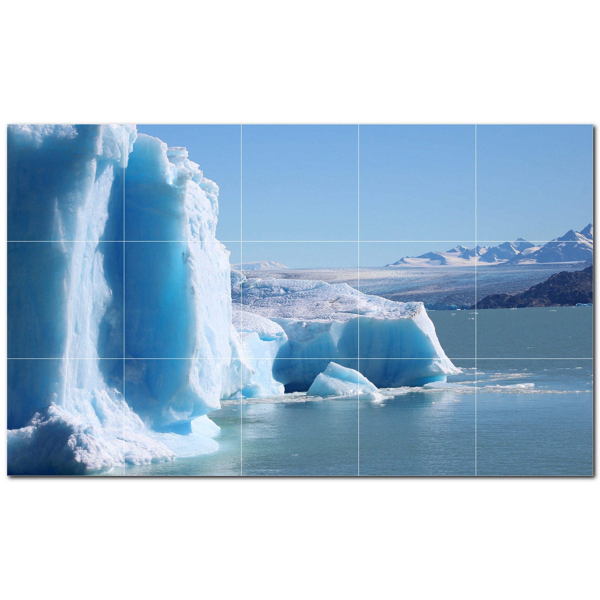 glacier ceramic tile wall mural kitchen backsplash bathroom shower p500738