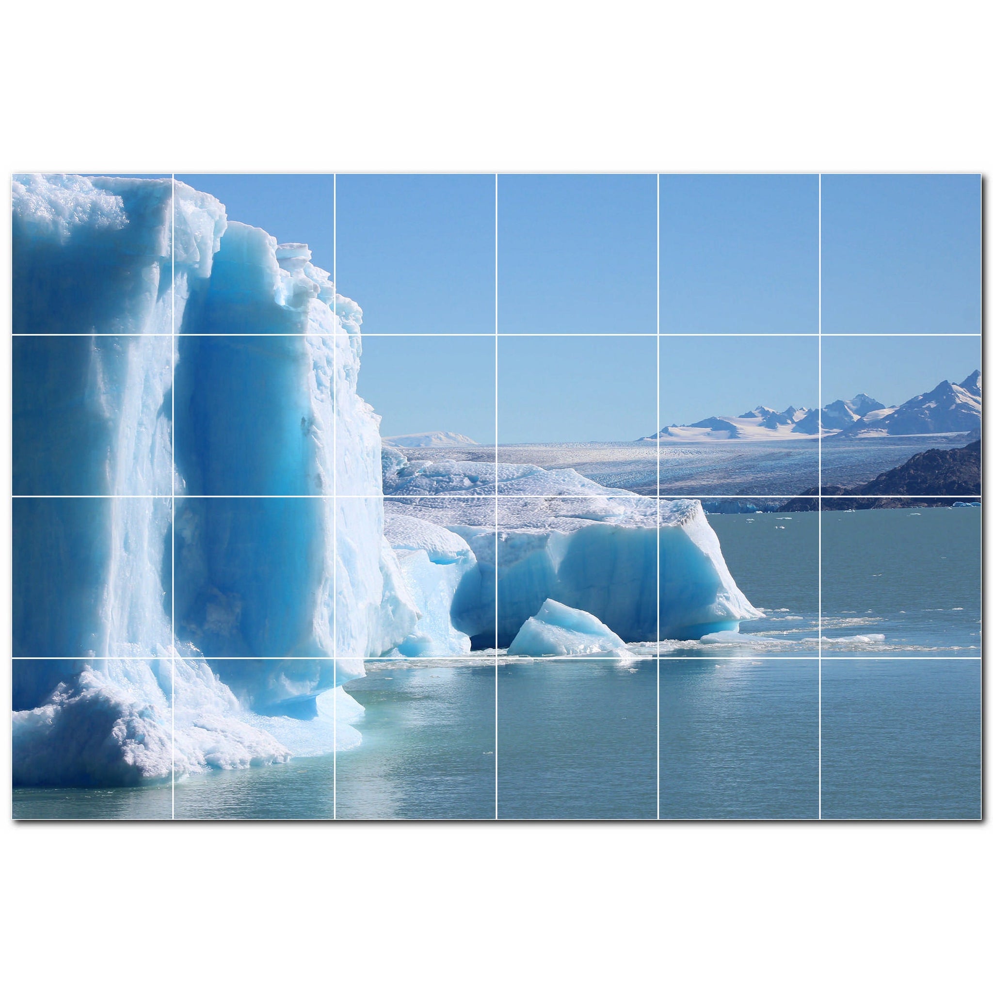 glacier ceramic tile wall mural kitchen backsplash bathroom shower p500738