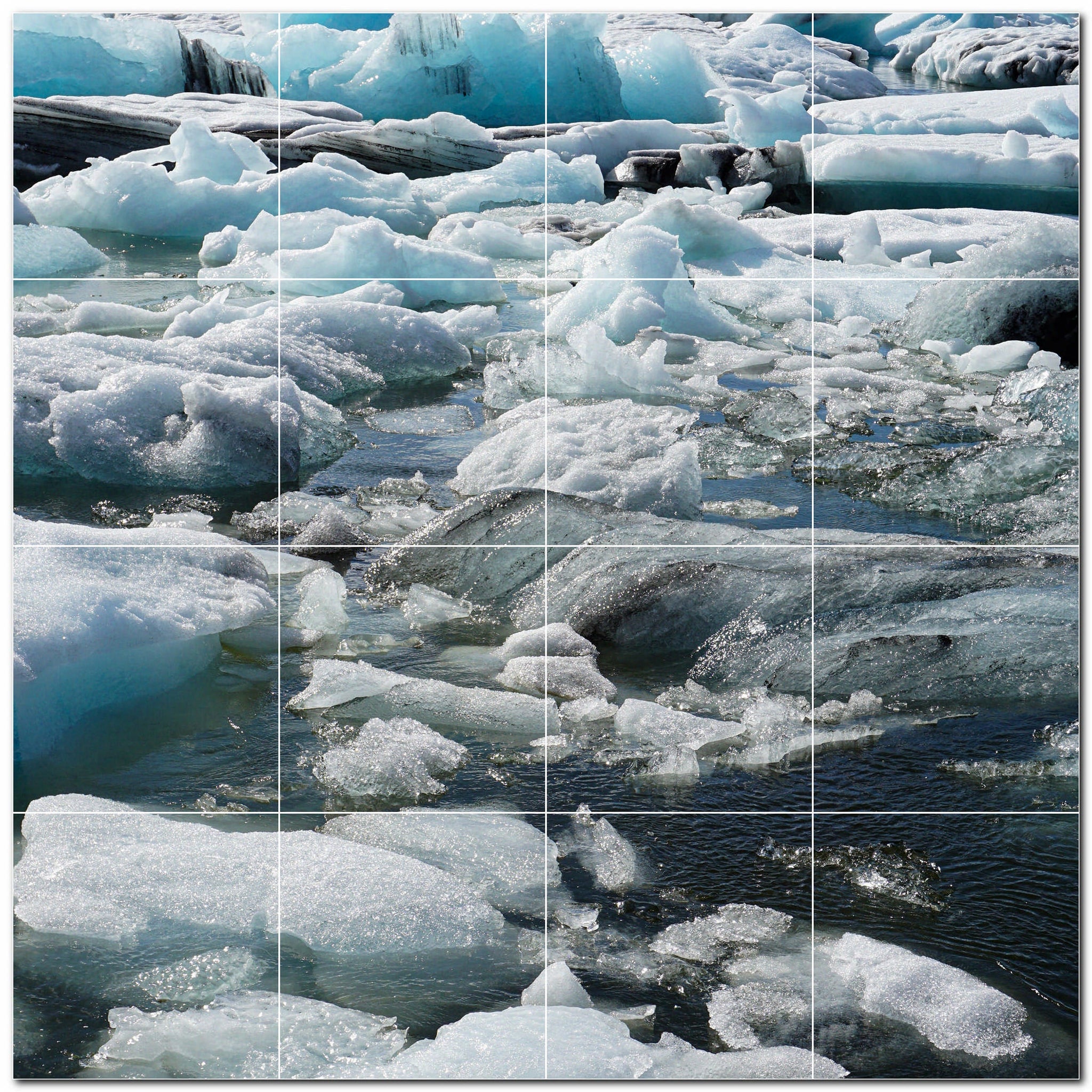 glacier ceramic tile wall mural kitchen backsplash bathroom shower p500739