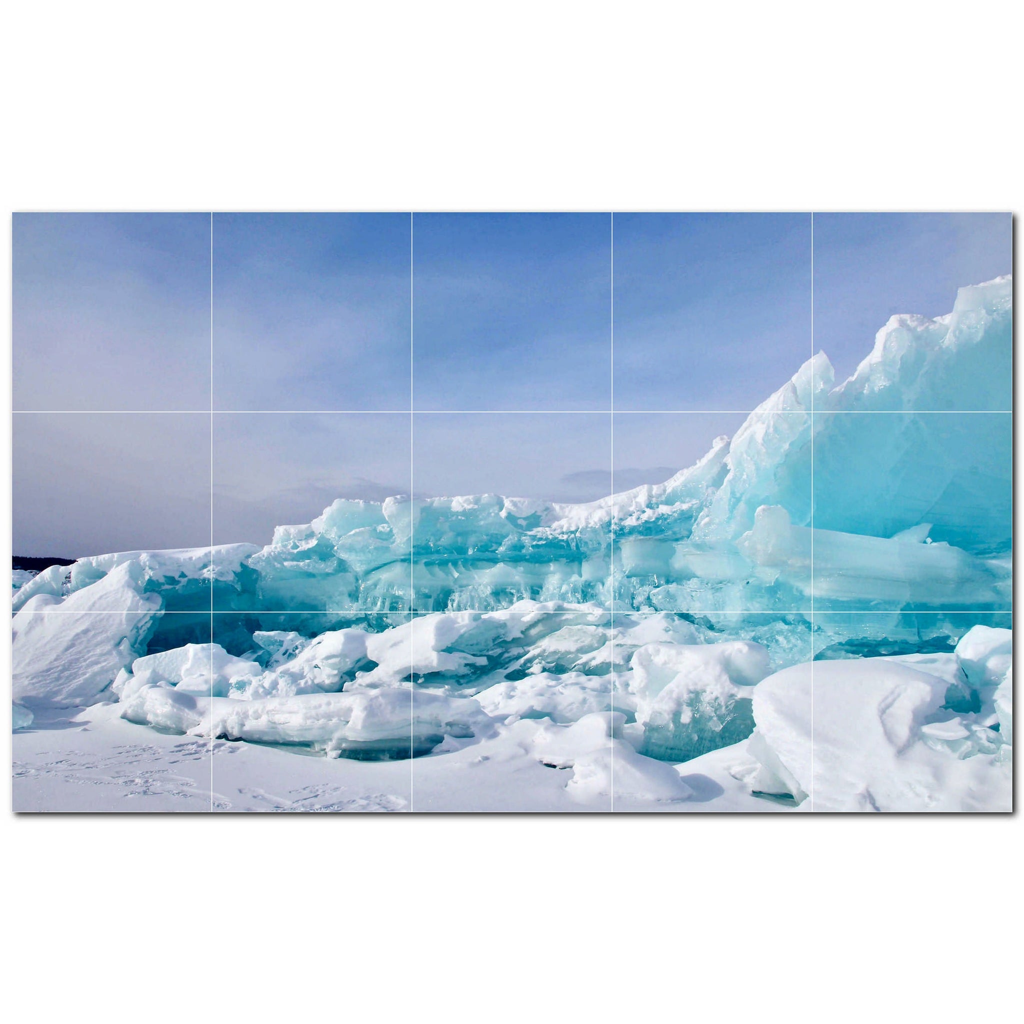 glacier ceramic tile wall mural kitchen backsplash bathroom shower p500740