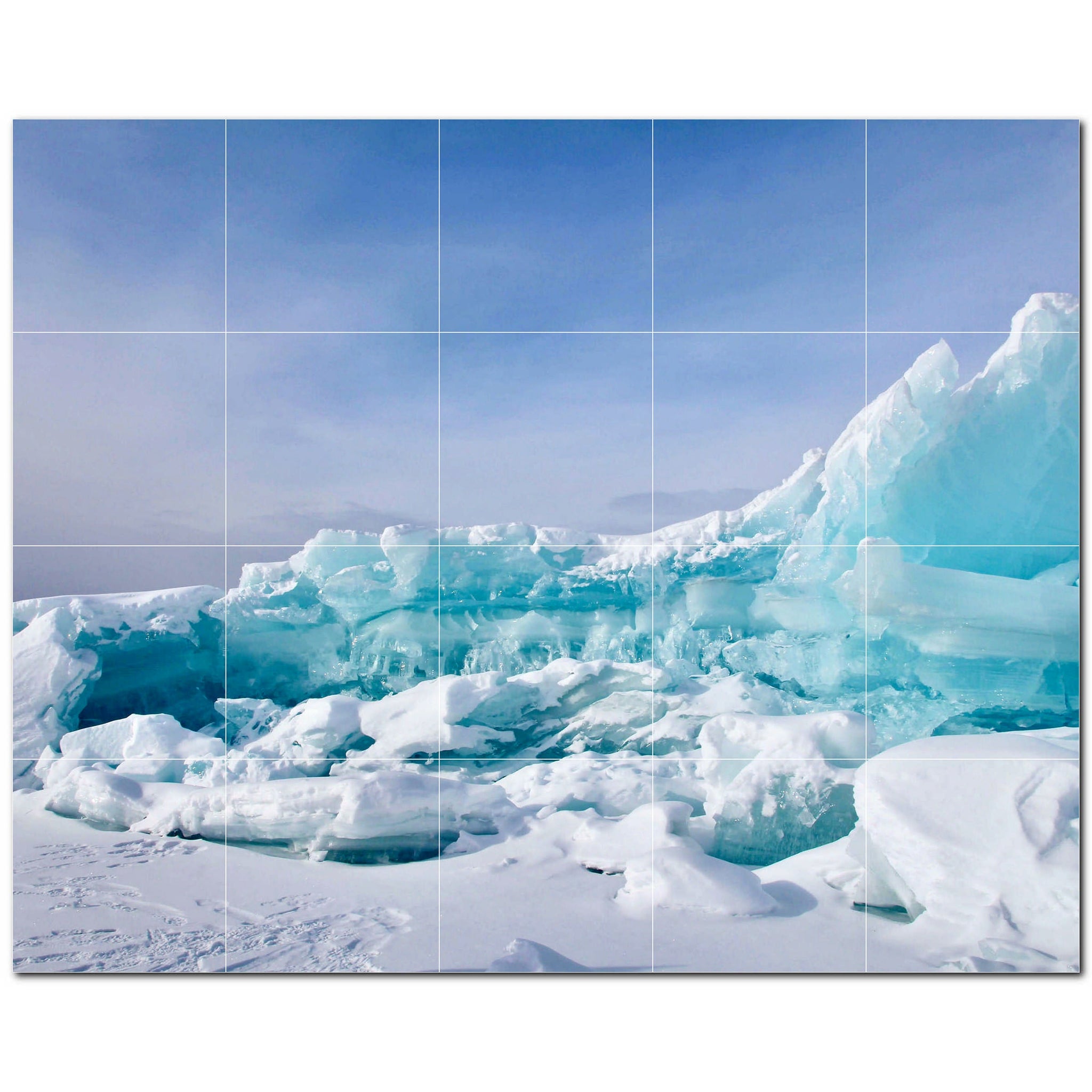 glacier ceramic tile wall mural kitchen backsplash bathroom shower p500740