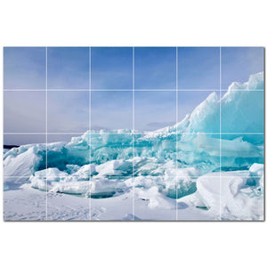 glacier ceramic tile wall mural kitchen backsplash bathroom shower p500740