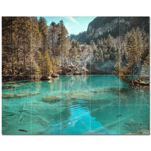 lakes ceramic tile wall mural kitchen backsplash bathroom shower p500807