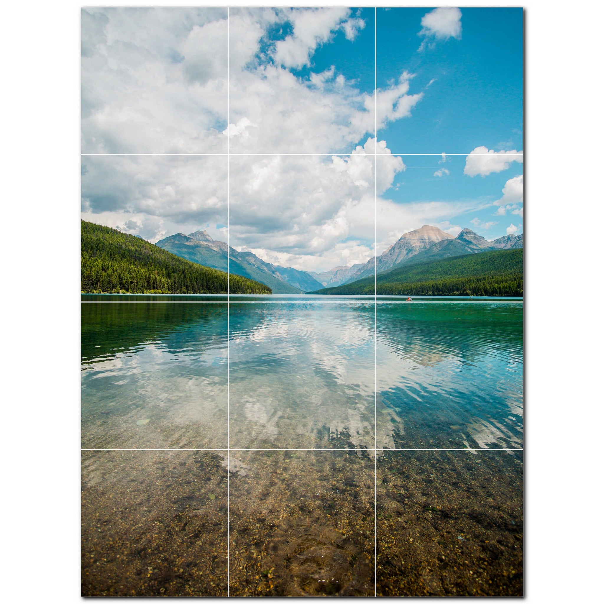 lakes ceramic tile wall mural kitchen backsplash bathroom shower p500813