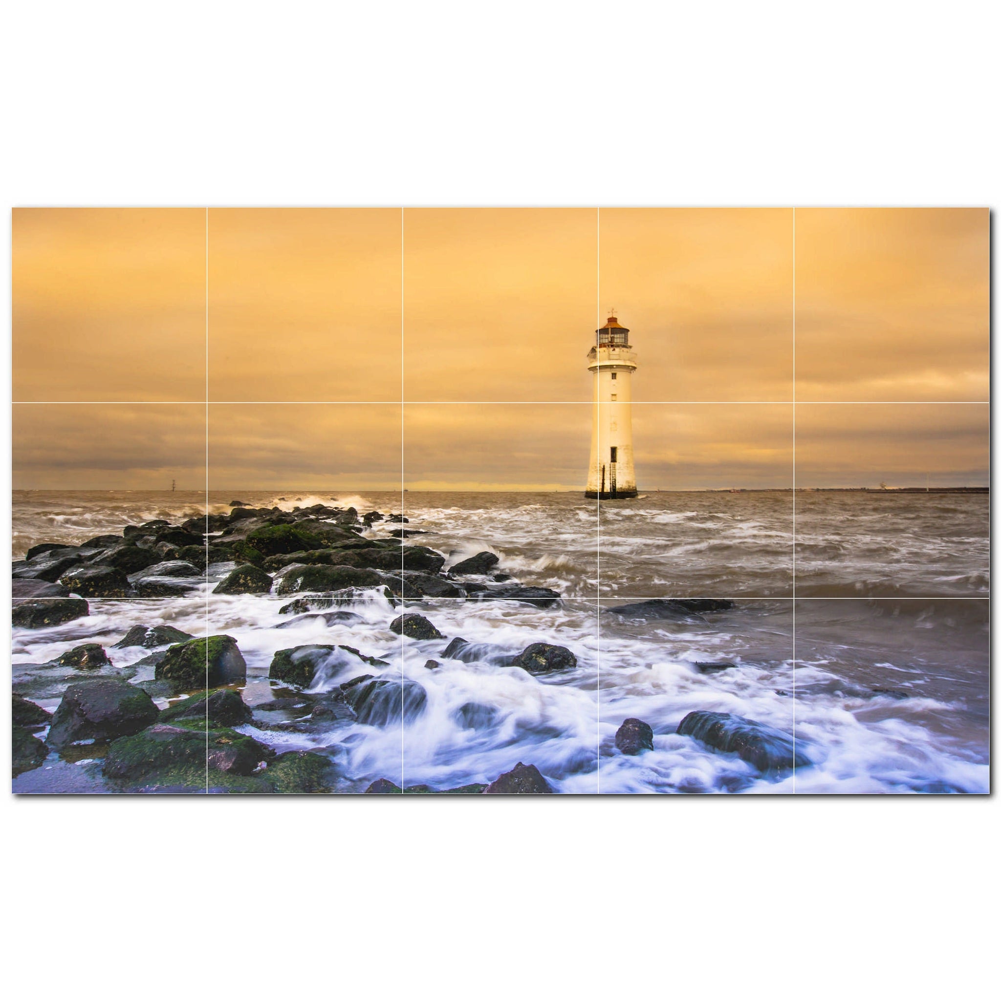 lighthouse ceramic tile wall mural kitchen backsplash bathroom shower p500820