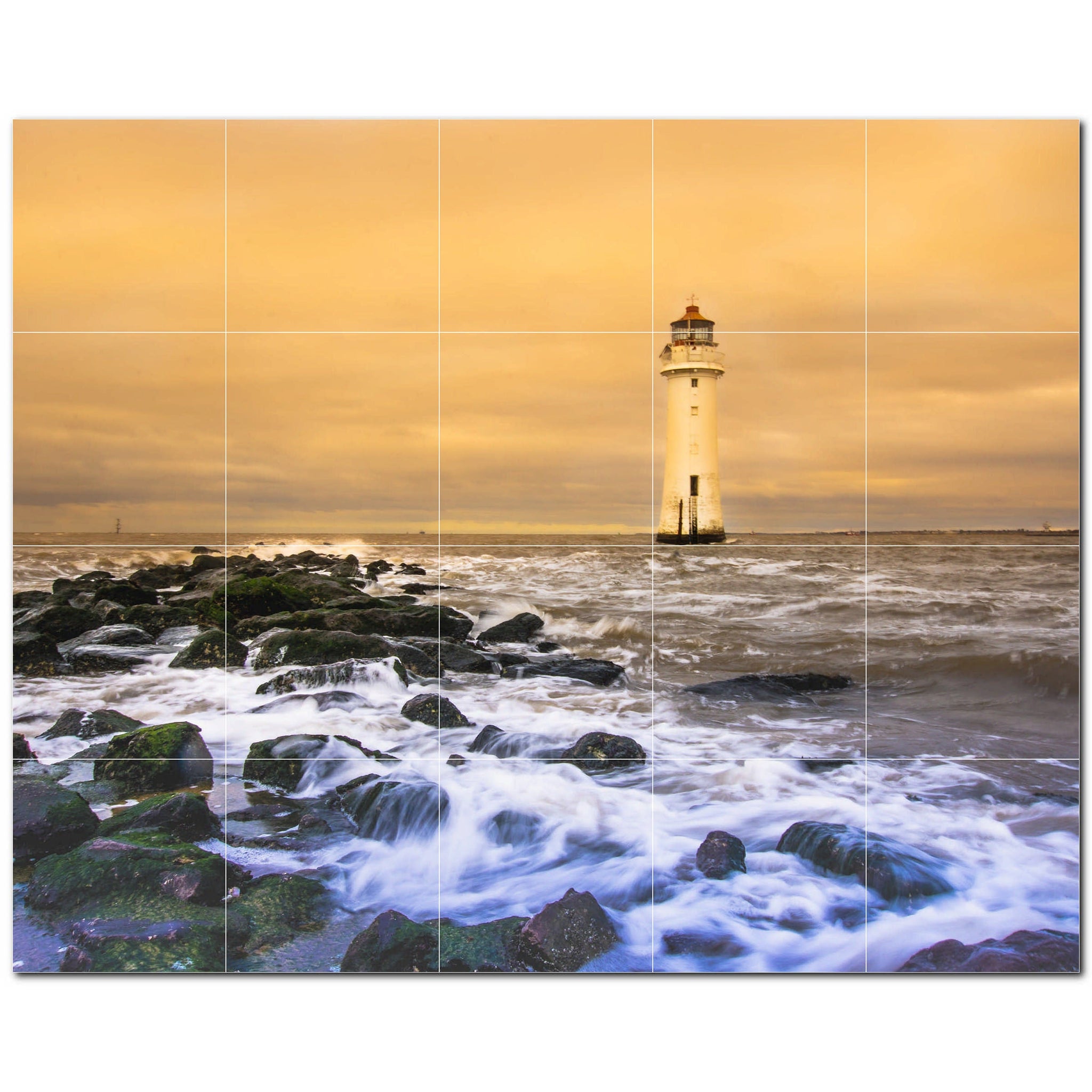 lighthouse ceramic tile wall mural kitchen backsplash bathroom shower p500820