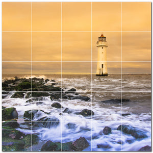 lighthouse ceramic tile wall mural kitchen backsplash bathroom shower p500820