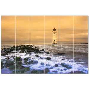 lighthouse ceramic tile wall mural kitchen backsplash bathroom shower p500820