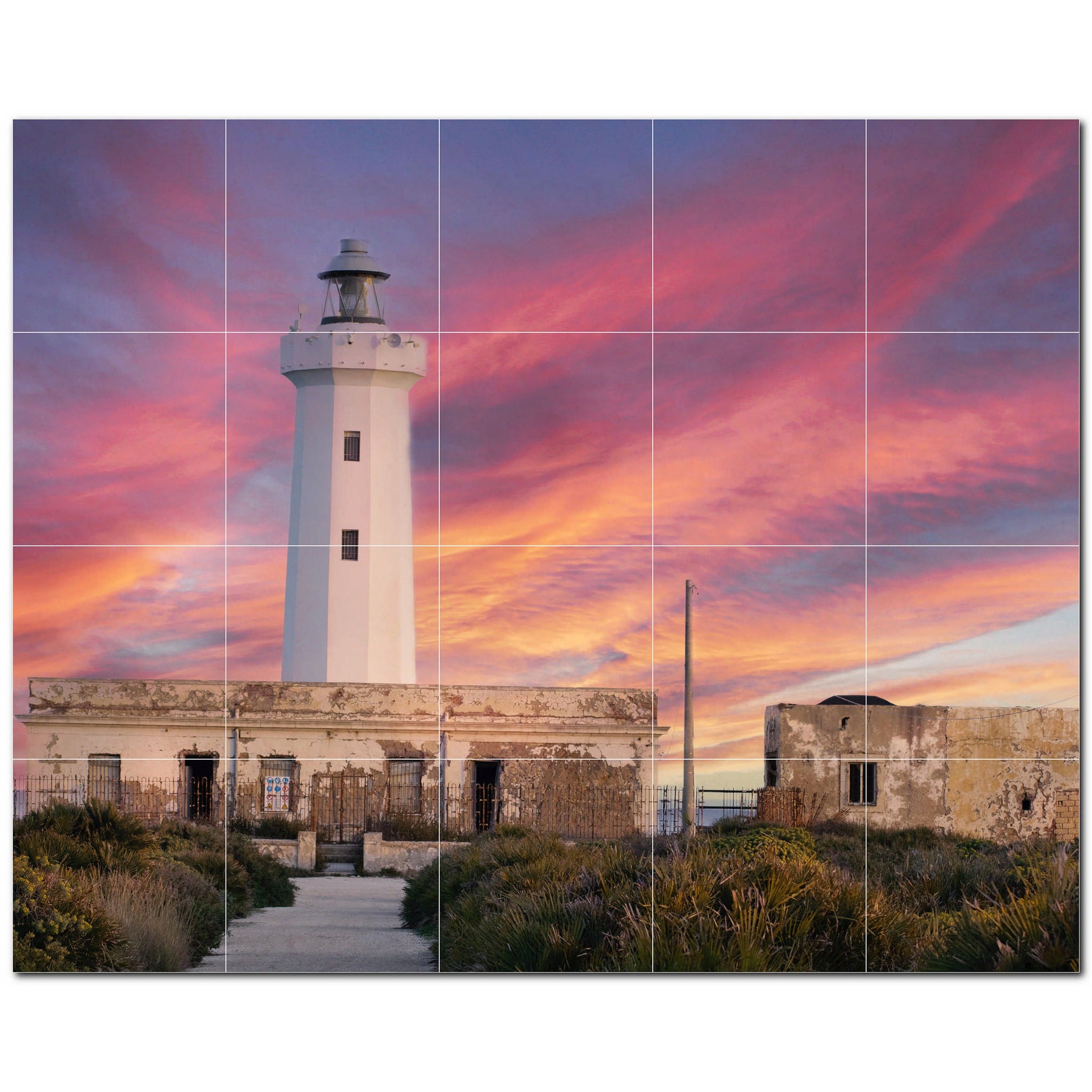 lighthouse ceramic tile wall mural kitchen backsplash bathroom shower p500821