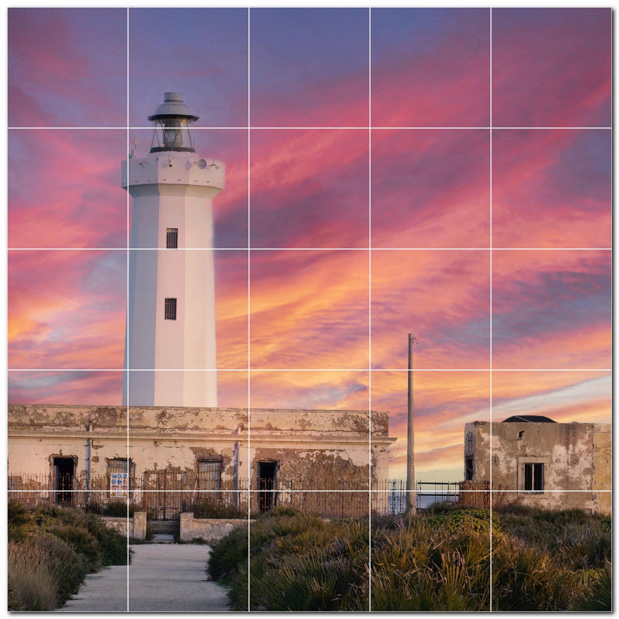 lighthouse ceramic tile wall mural kitchen backsplash bathroom shower p500821