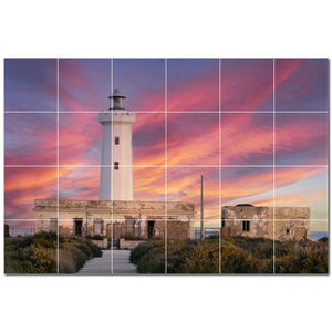 lighthouse ceramic tile wall mural kitchen backsplash bathroom shower p500821