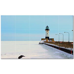 lighthouse ceramic tile wall mural kitchen backsplash bathroom shower p500826