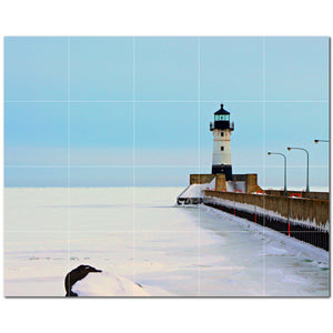 lighthouse ceramic tile wall mural kitchen backsplash bathroom shower p500826