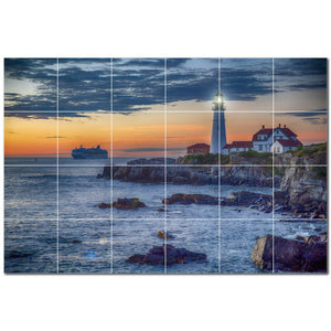 lighthouse ceramic tile wall mural kitchen backsplash bathroom shower p500830