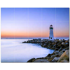 lighthouse ceramic tile wall mural kitchen backsplash bathroom shower p500833