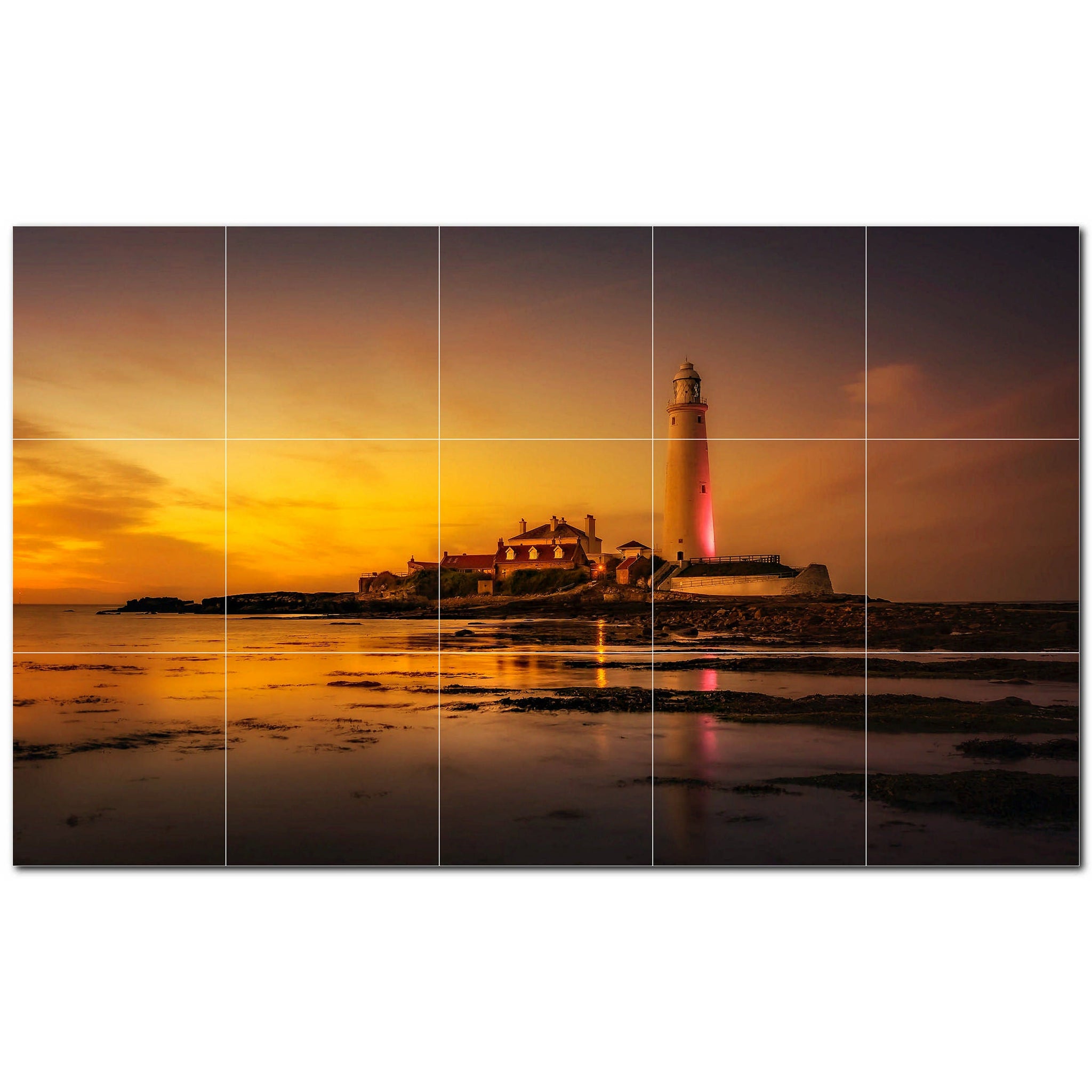 lighthouse ceramic tile wall mural kitchen backsplash bathroom shower p500840