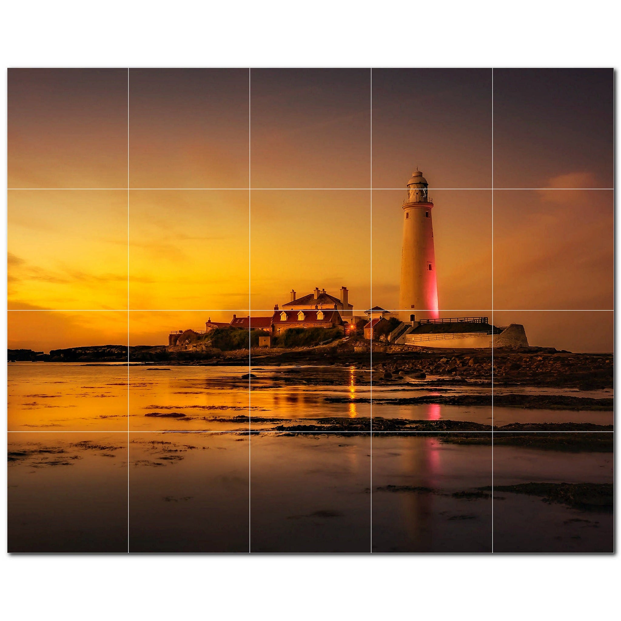 lighthouse ceramic tile wall mural kitchen backsplash bathroom shower p500840