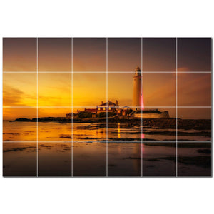 lighthouse ceramic tile wall mural kitchen backsplash bathroom shower p500840