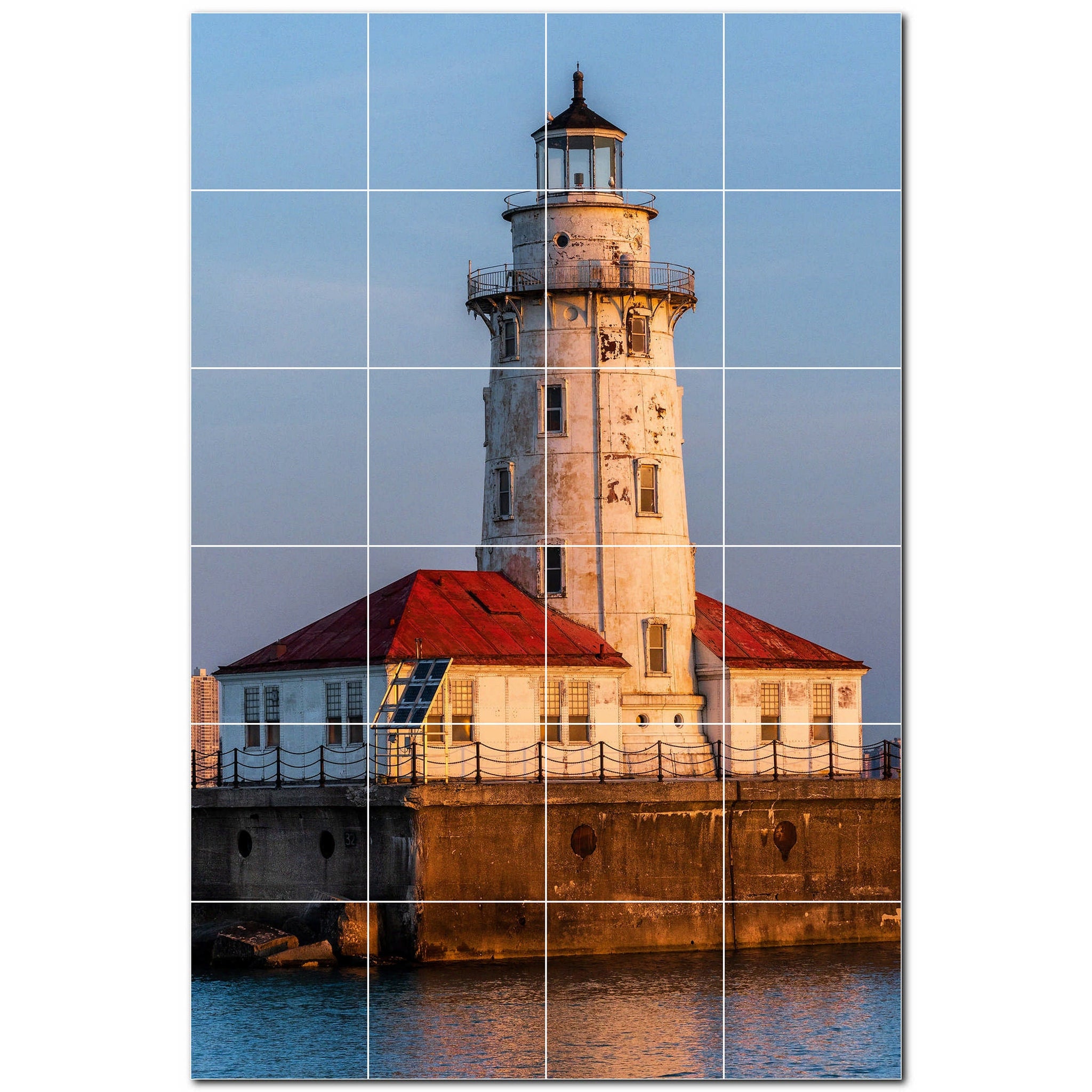 lighthouse ceramic tile wall mural kitchen backsplash bathroom shower p500842