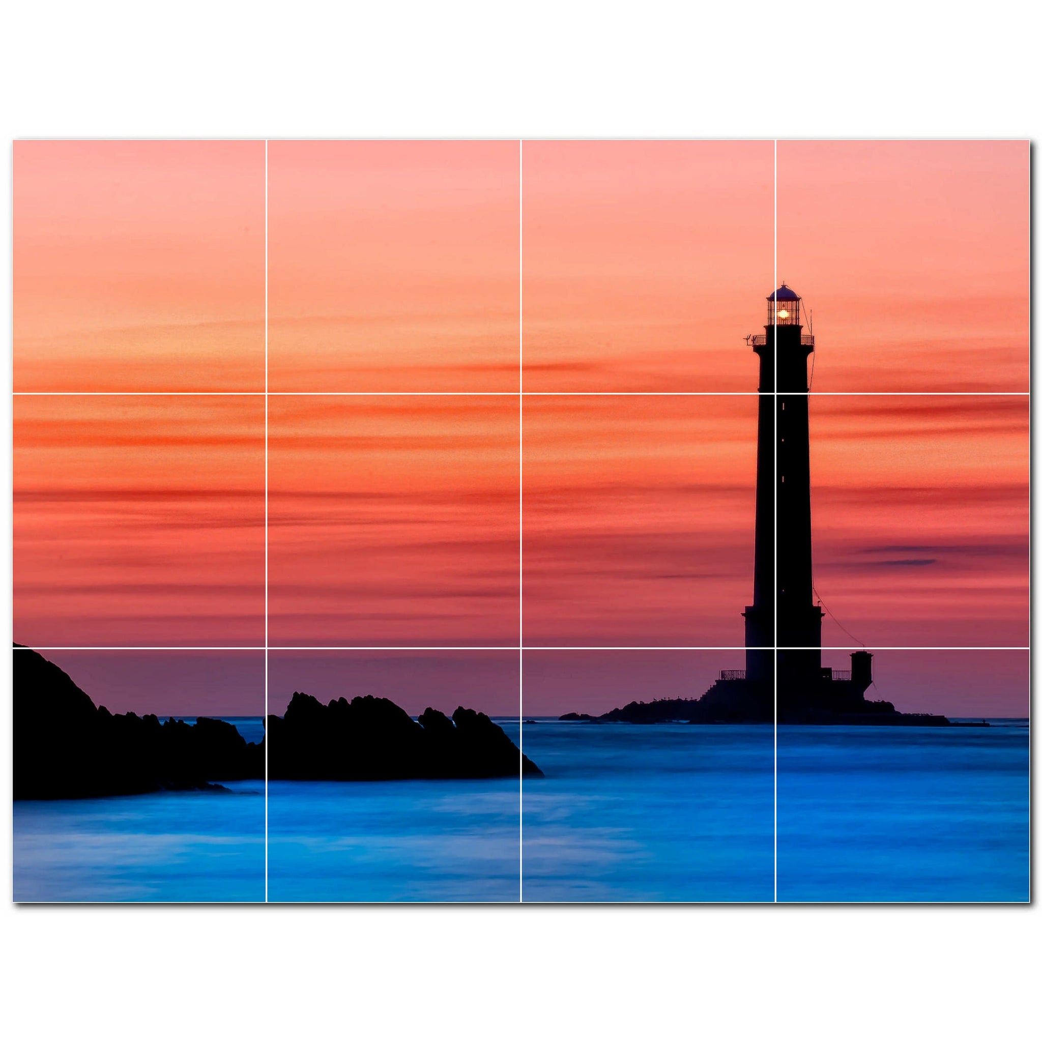 lighthouse ceramic tile wall mural kitchen backsplash bathroom shower p500843