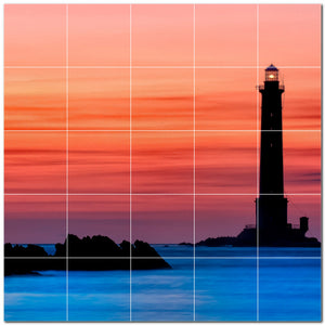 lighthouse ceramic tile wall mural kitchen backsplash bathroom shower p500843