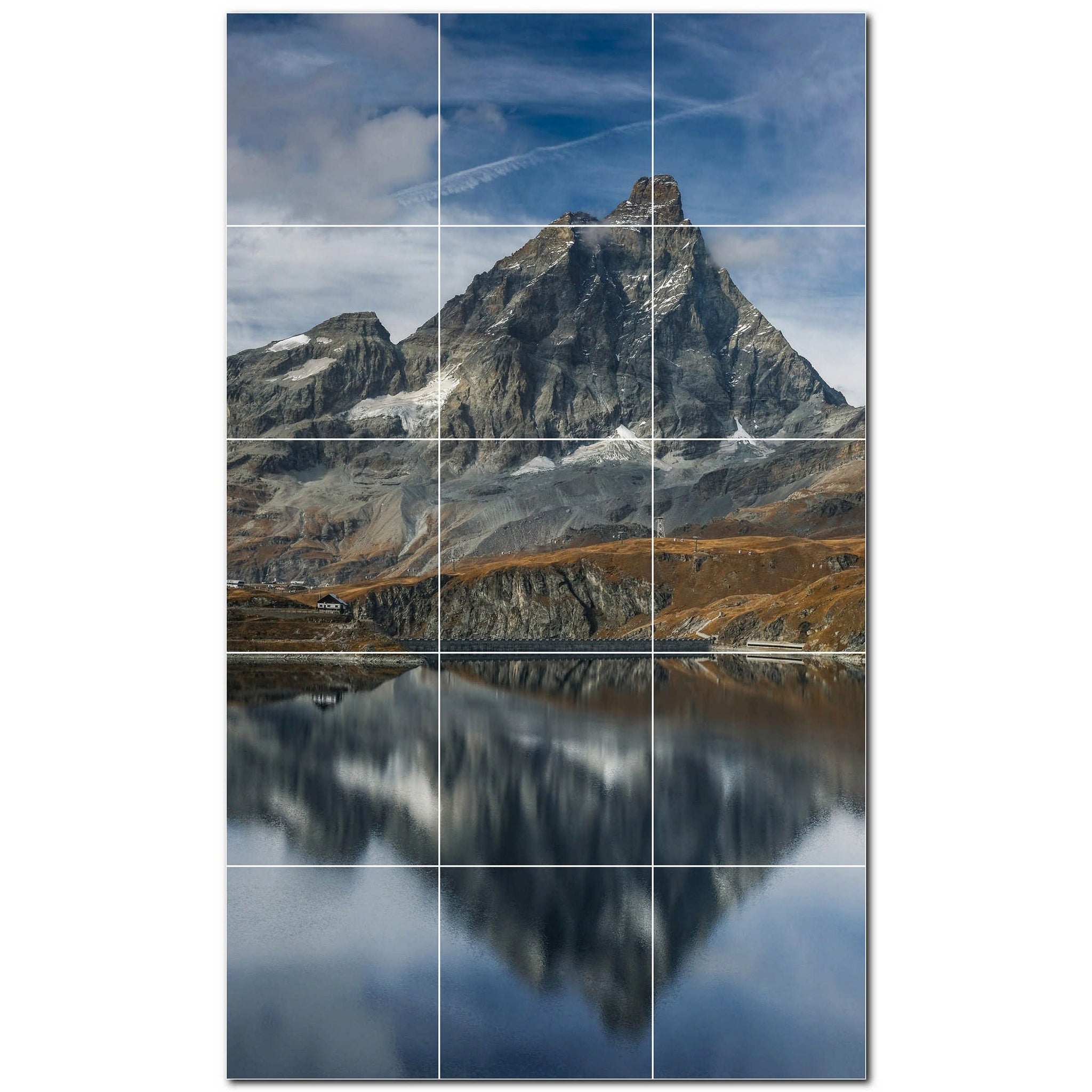 mountains ceramic tile wall mural kitchen backsplash bathroom shower p500851