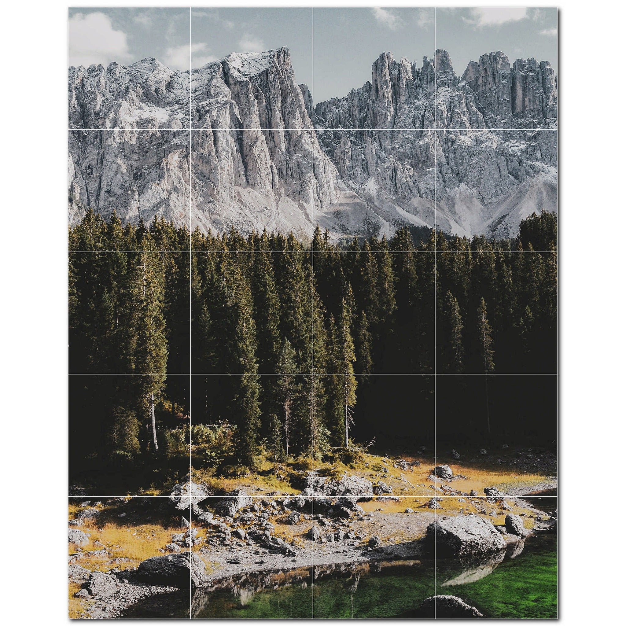 mountains ceramic tile wall mural kitchen backsplash bathroom shower p500862