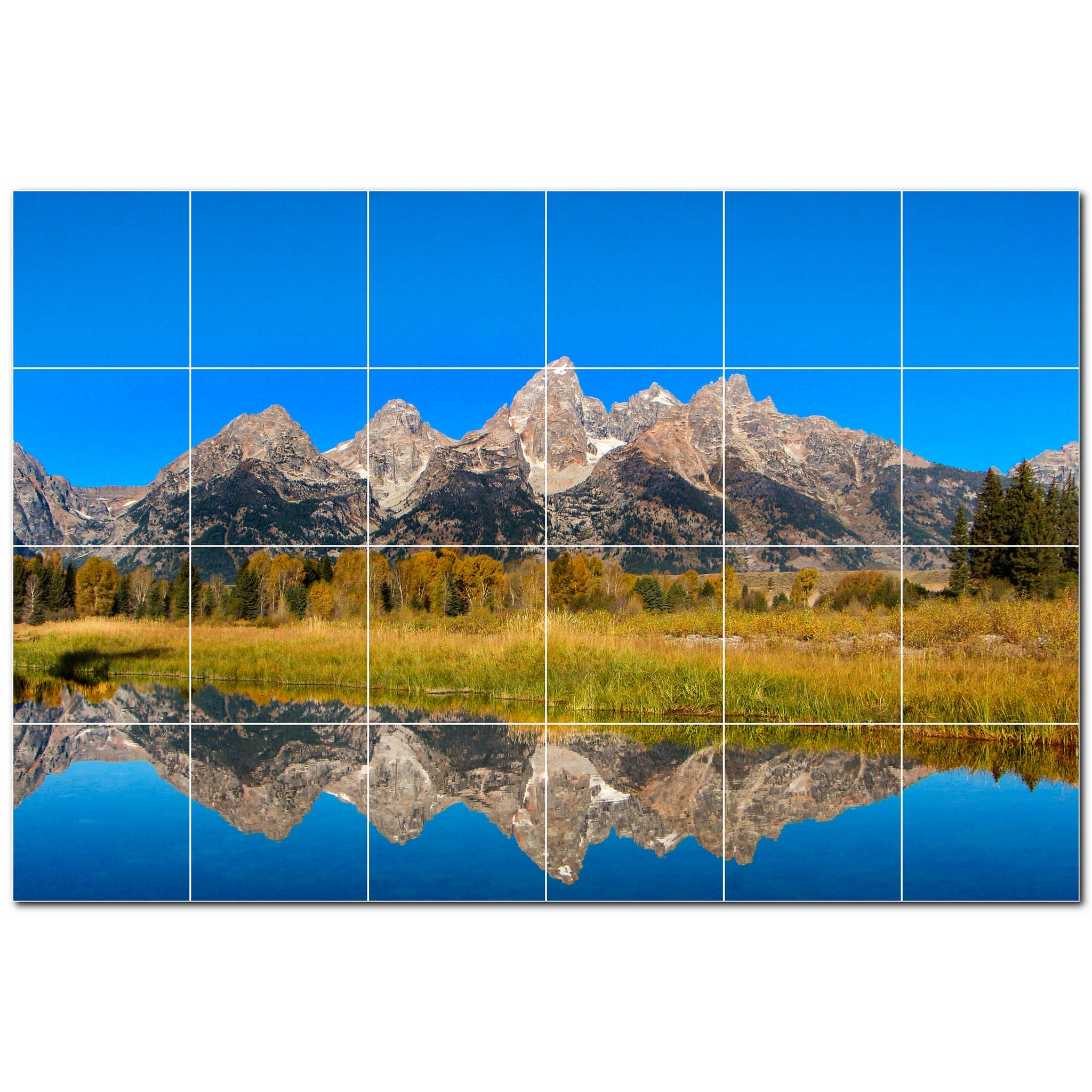 mountains ceramic tile wall mural kitchen backsplash bathroom shower p500864