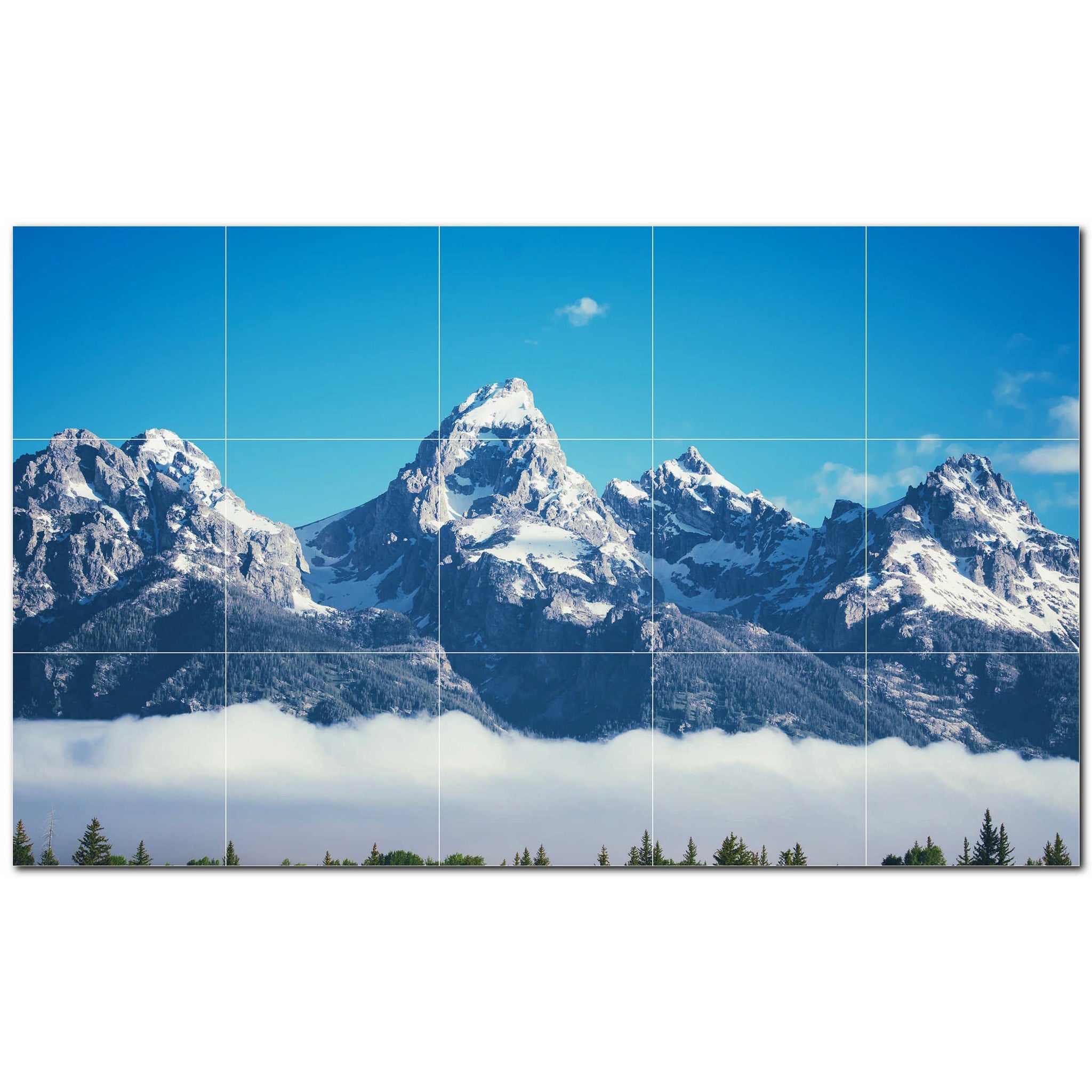 mountains ceramic tile wall mural kitchen backsplash bathroom shower p500865