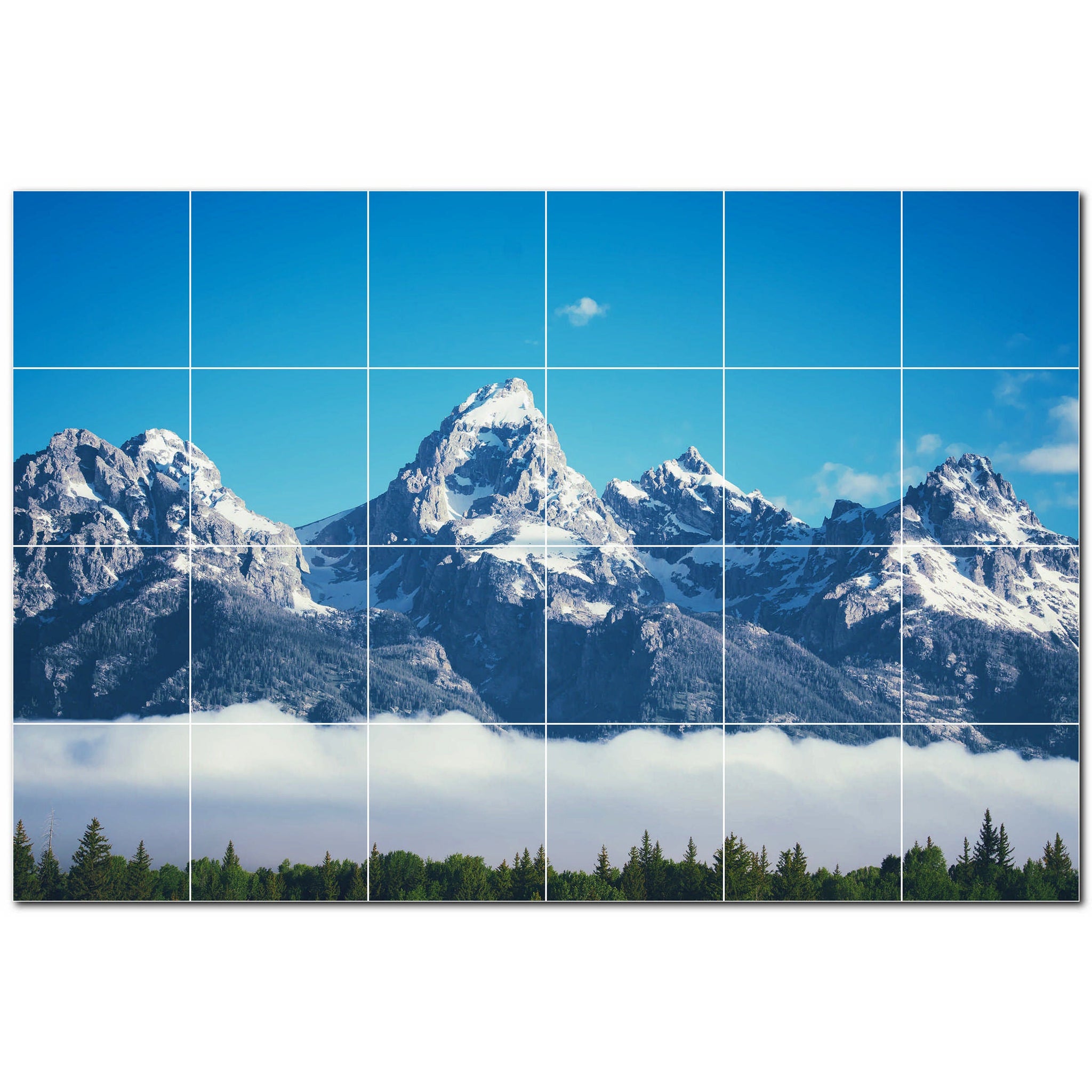 mountains ceramic tile wall mural kitchen backsplash bathroom shower p500865