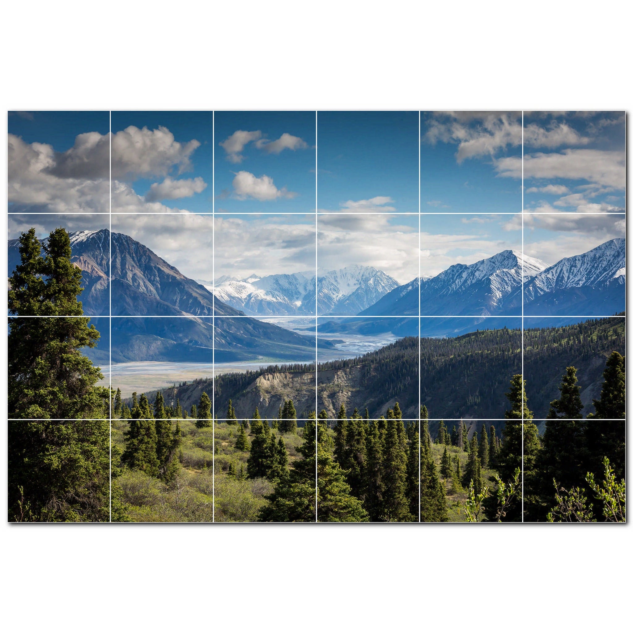 mountains ceramic tile wall mural kitchen backsplash bathroom shower p500866